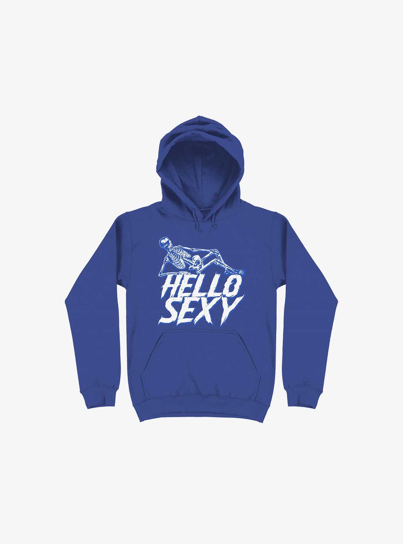 Hello Sexy Skeleton Royal Blue Hoodie, ROYAL, hi-res