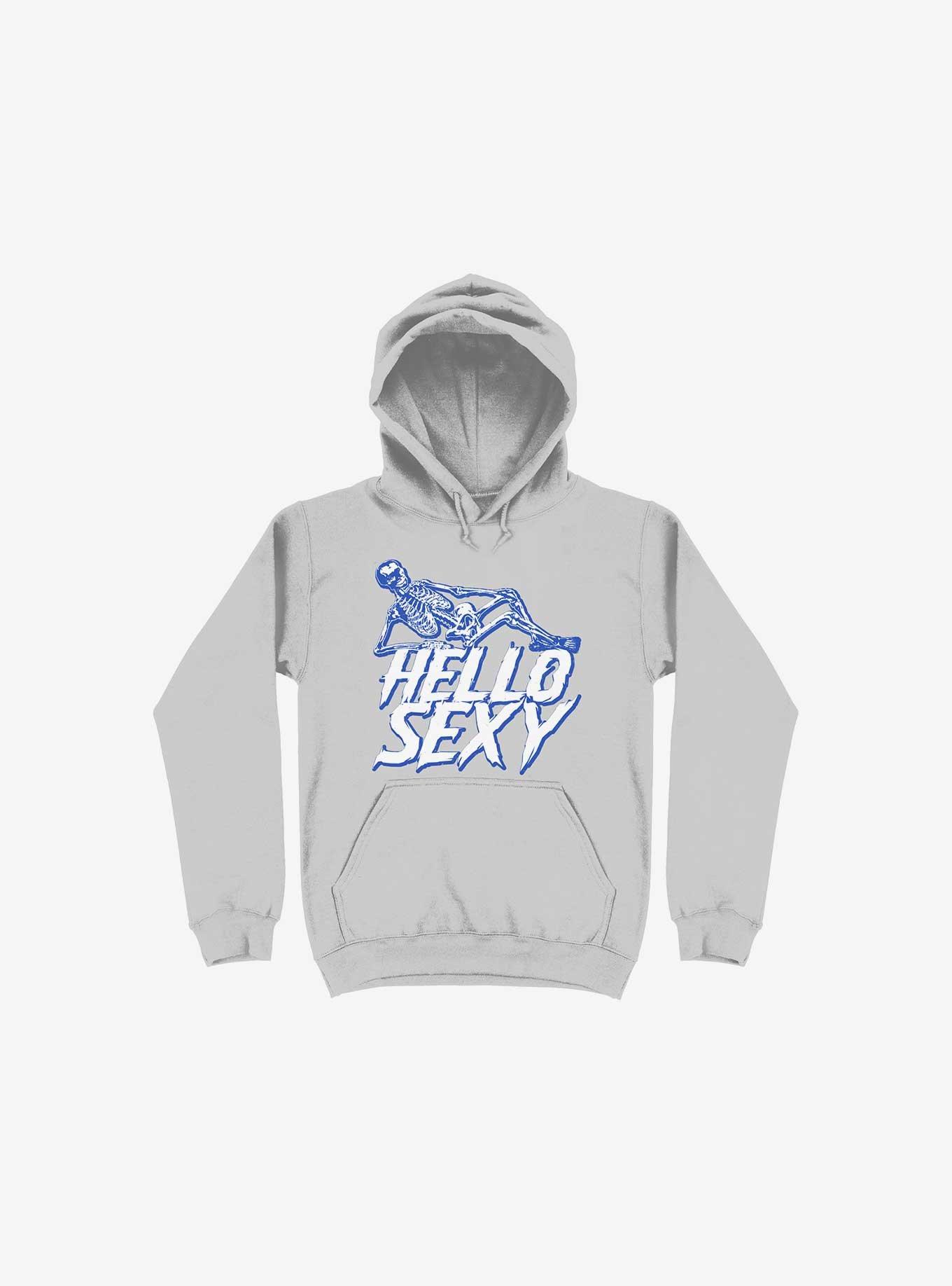 Hello Sexy Skeleton Silver Hoodie, , hi-res
