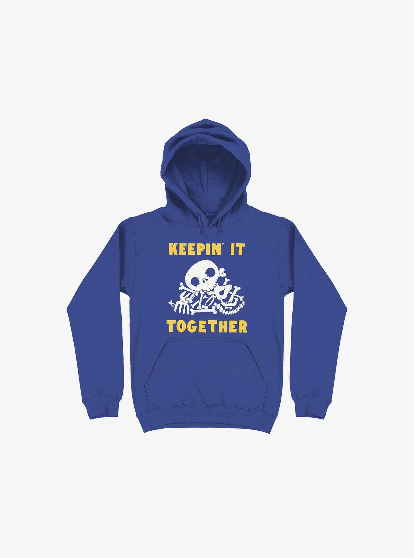 Keepin It Together Bones Royal Blue Hoodie, , hi-res