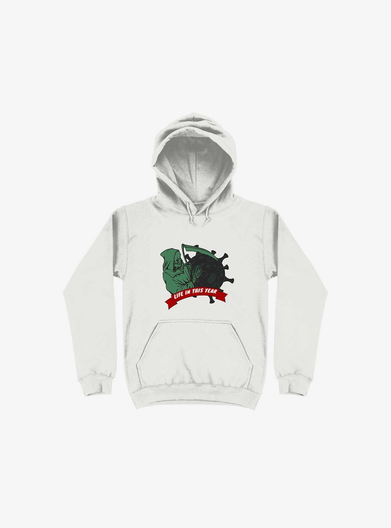 Life Is At Stake Reaper White Hoodie, , hi-res