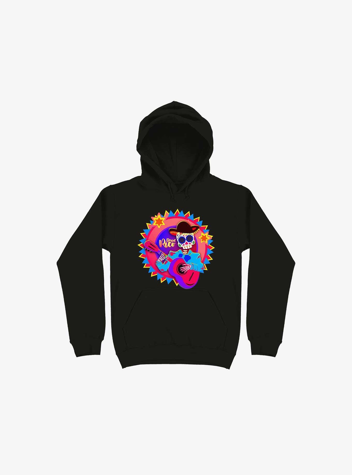 Los Muertos Sugar Skull Black Hoodie, BLACK, hi-res