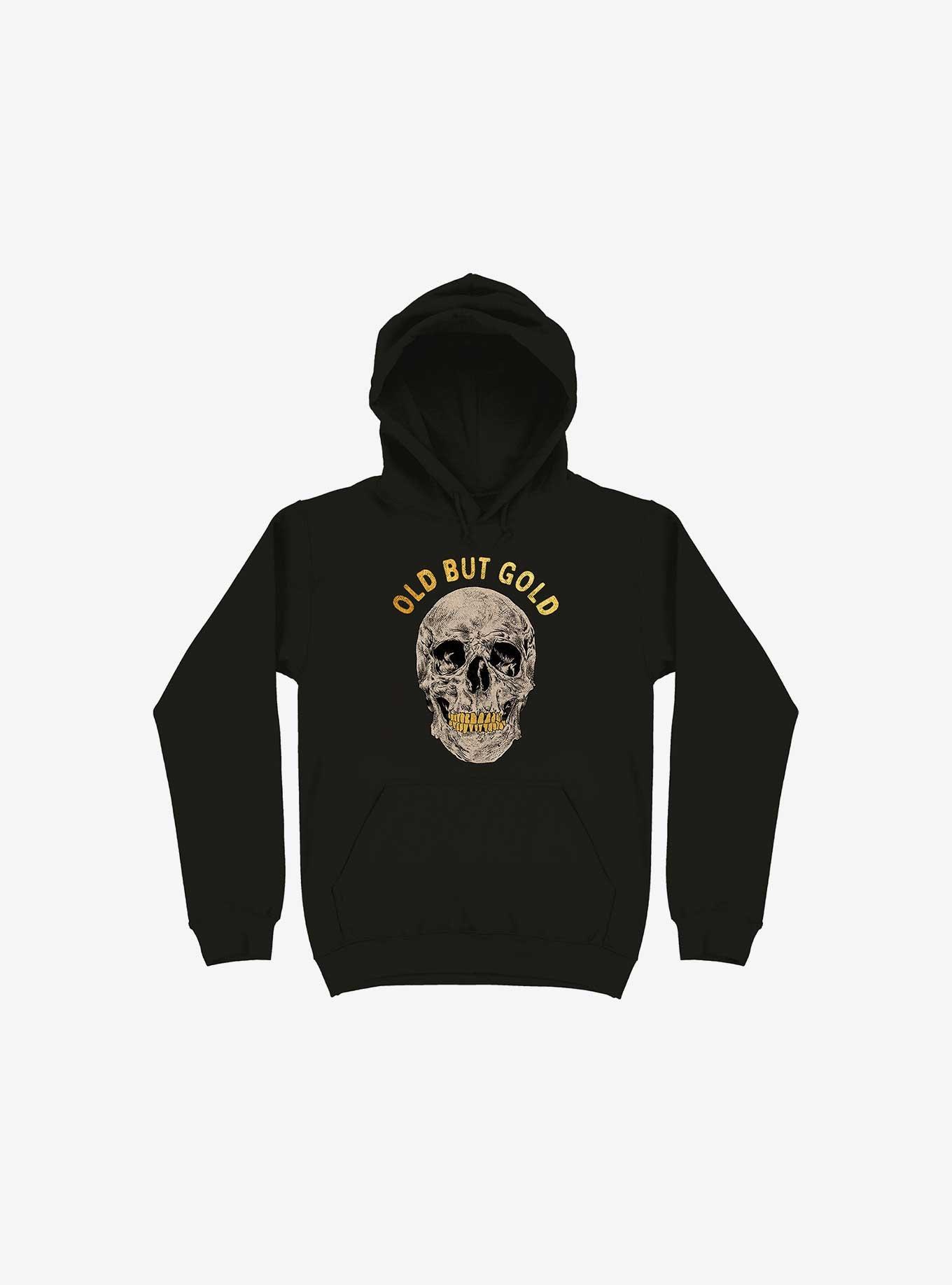 Old But Gold Skull Black Hoodie, BLACK, hi-res