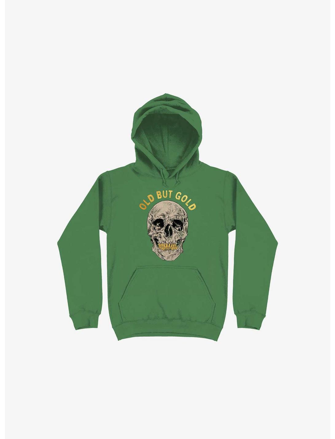 Old But Gold Skull Kelly Green Hoodie, KELLY GREEN, hi-res