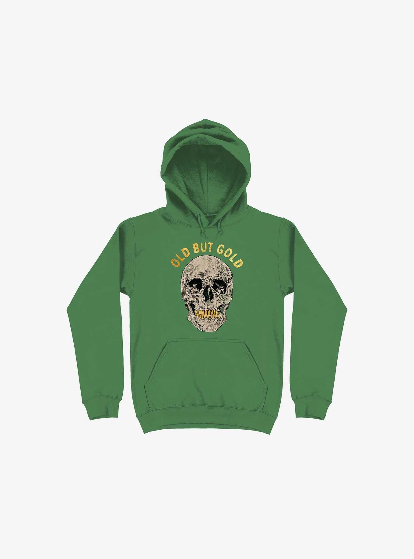 Old But Gold Skull Kelly Green Hoodie, , hi-res