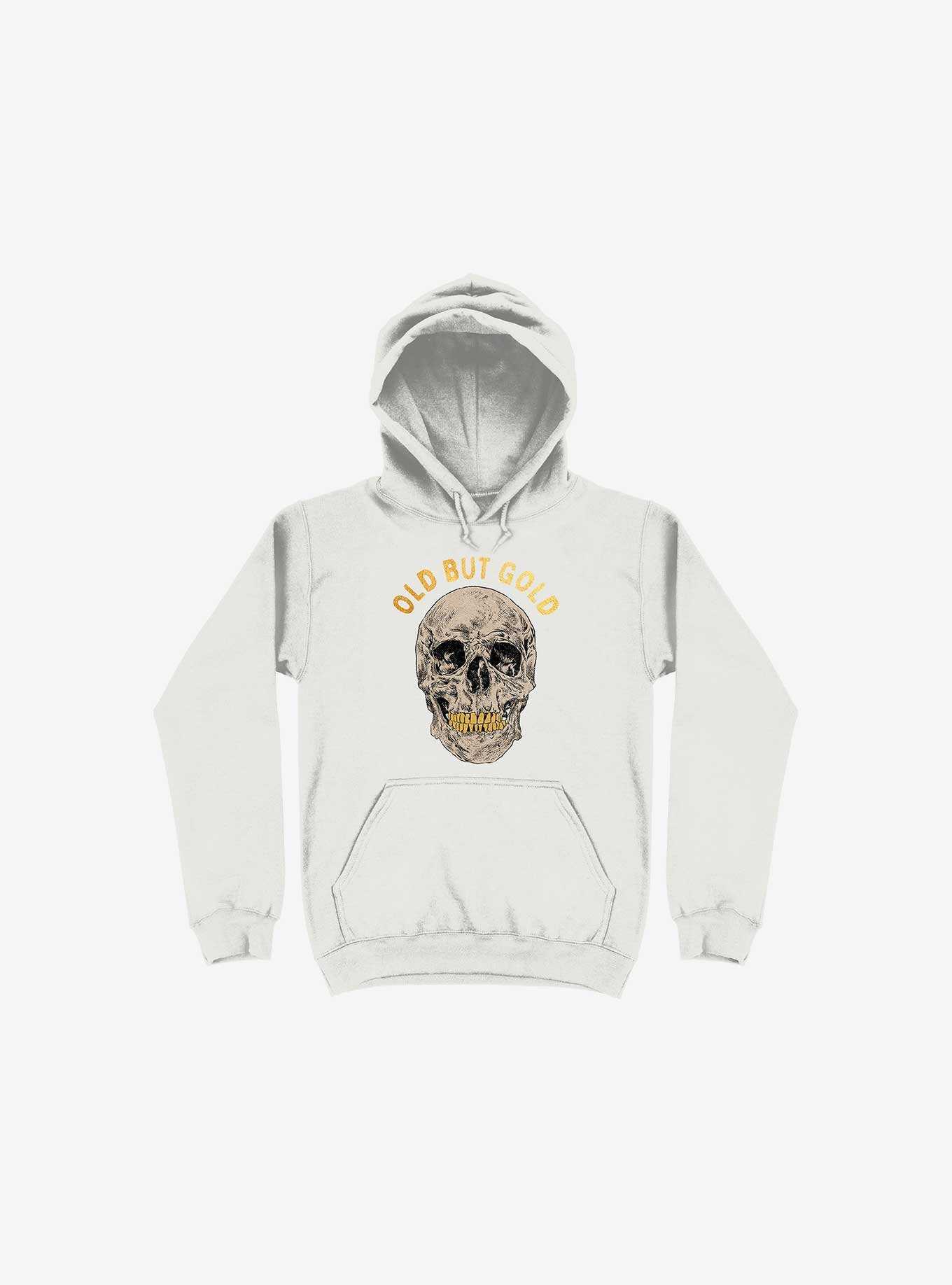 Old But Gold Skull White Hoodie, , hi-res