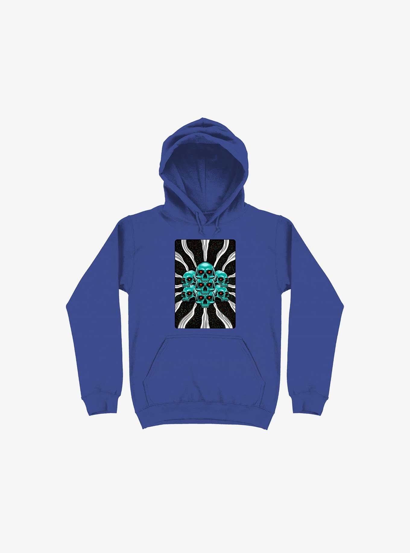 Pile Of Bones Skull Royal Blue Hoodie, ROYAL, hi-res