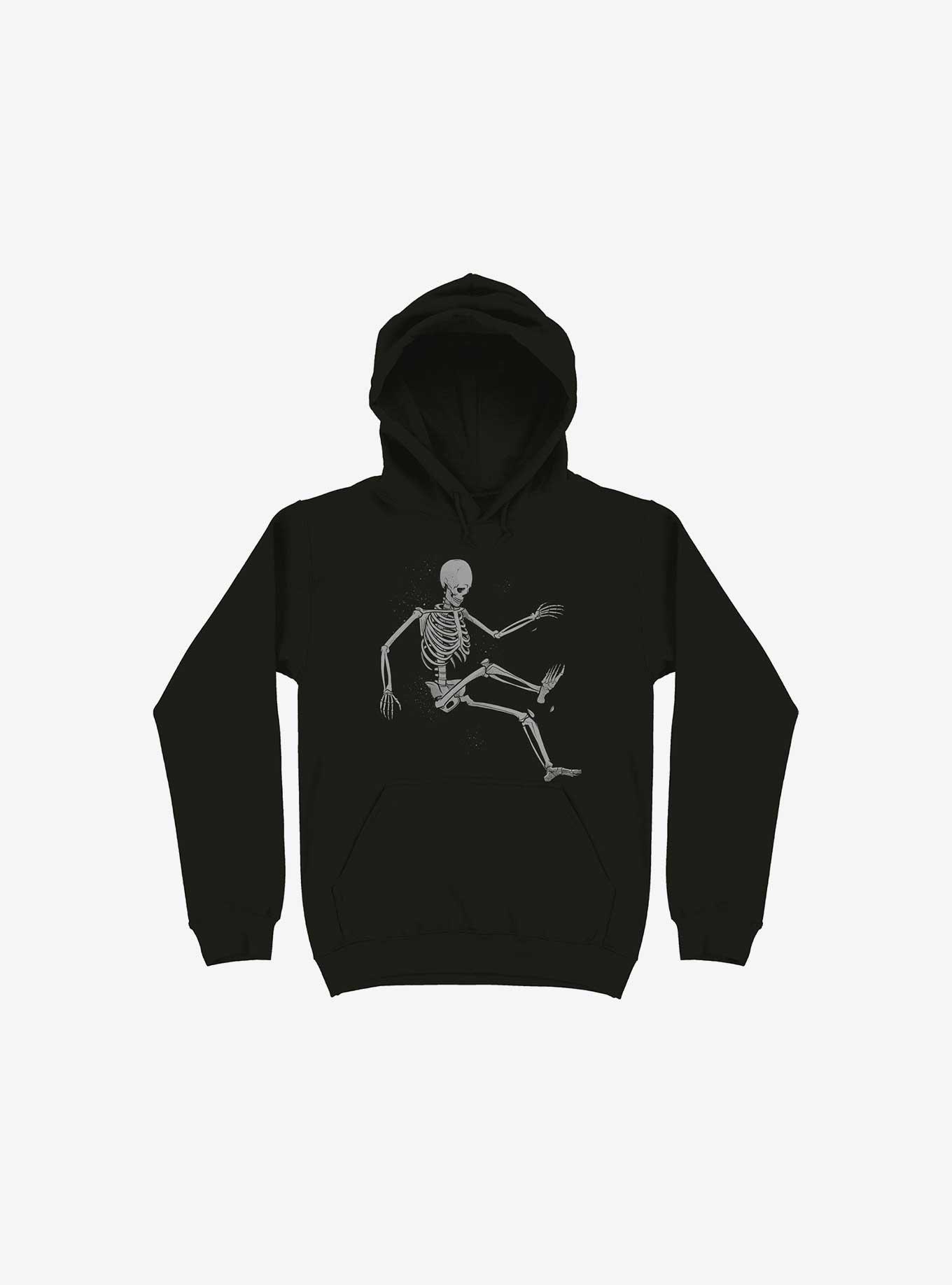 Skeleton Flowting On Space Black Hoodie, , hi-res