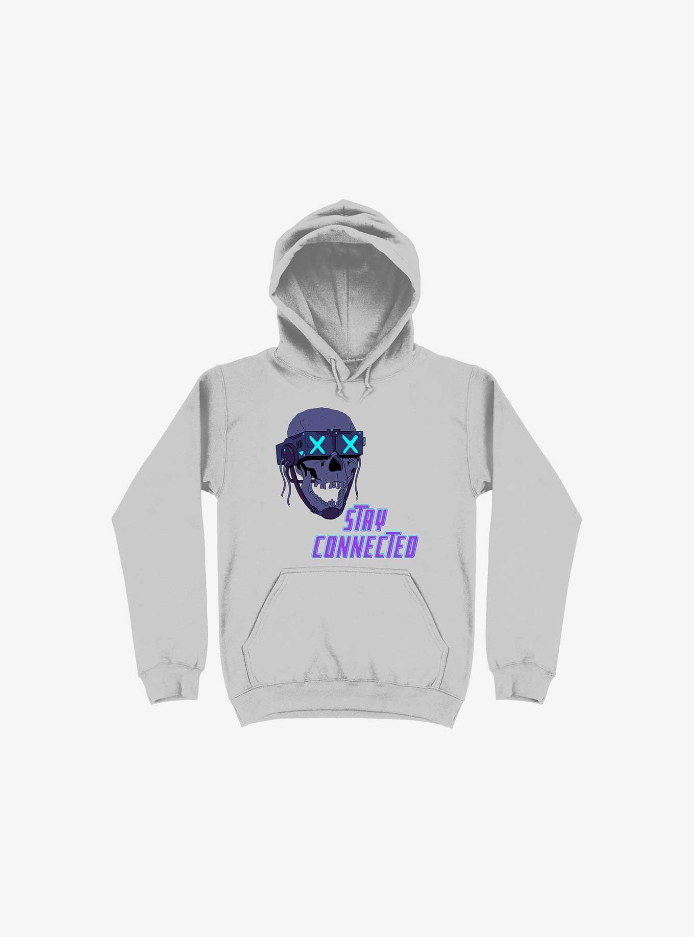 Stay_Connected 2.0 Silver Hoodie, SILVER, hi-res