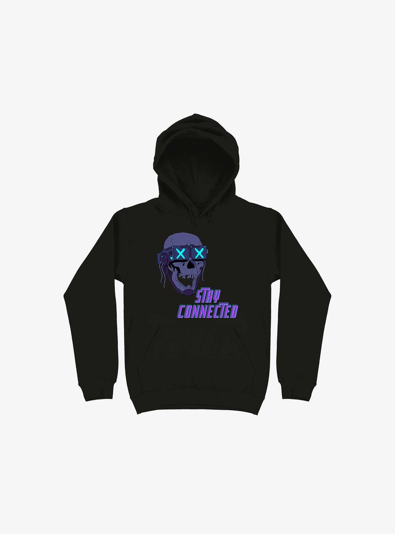 Stay_Connected 2.0 Black Hoodie, , hi-res