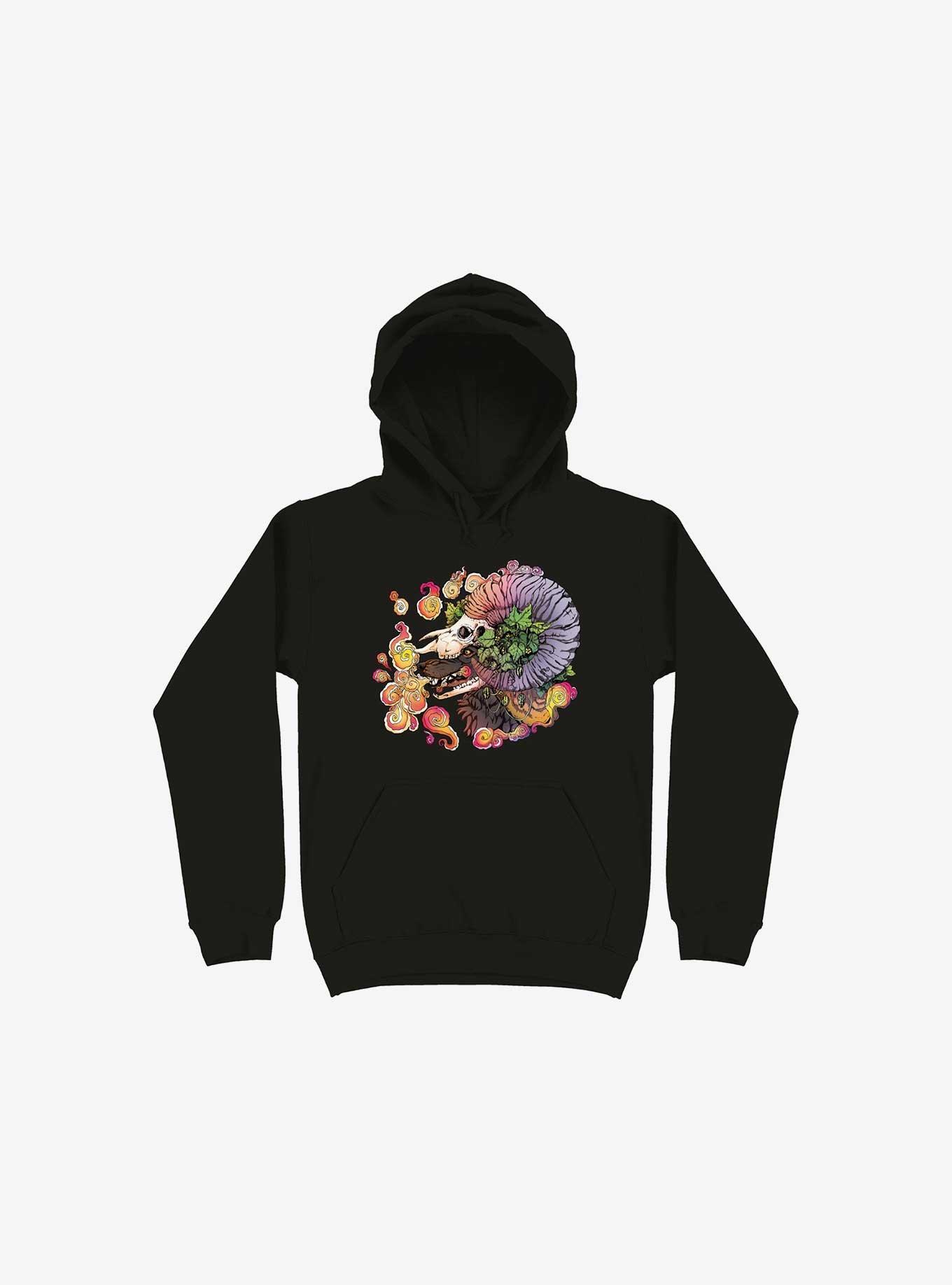 What Doesn't Kill You Becomes Your Armor Wolf And Sheep Black Hoodie, BLACK, hi-res