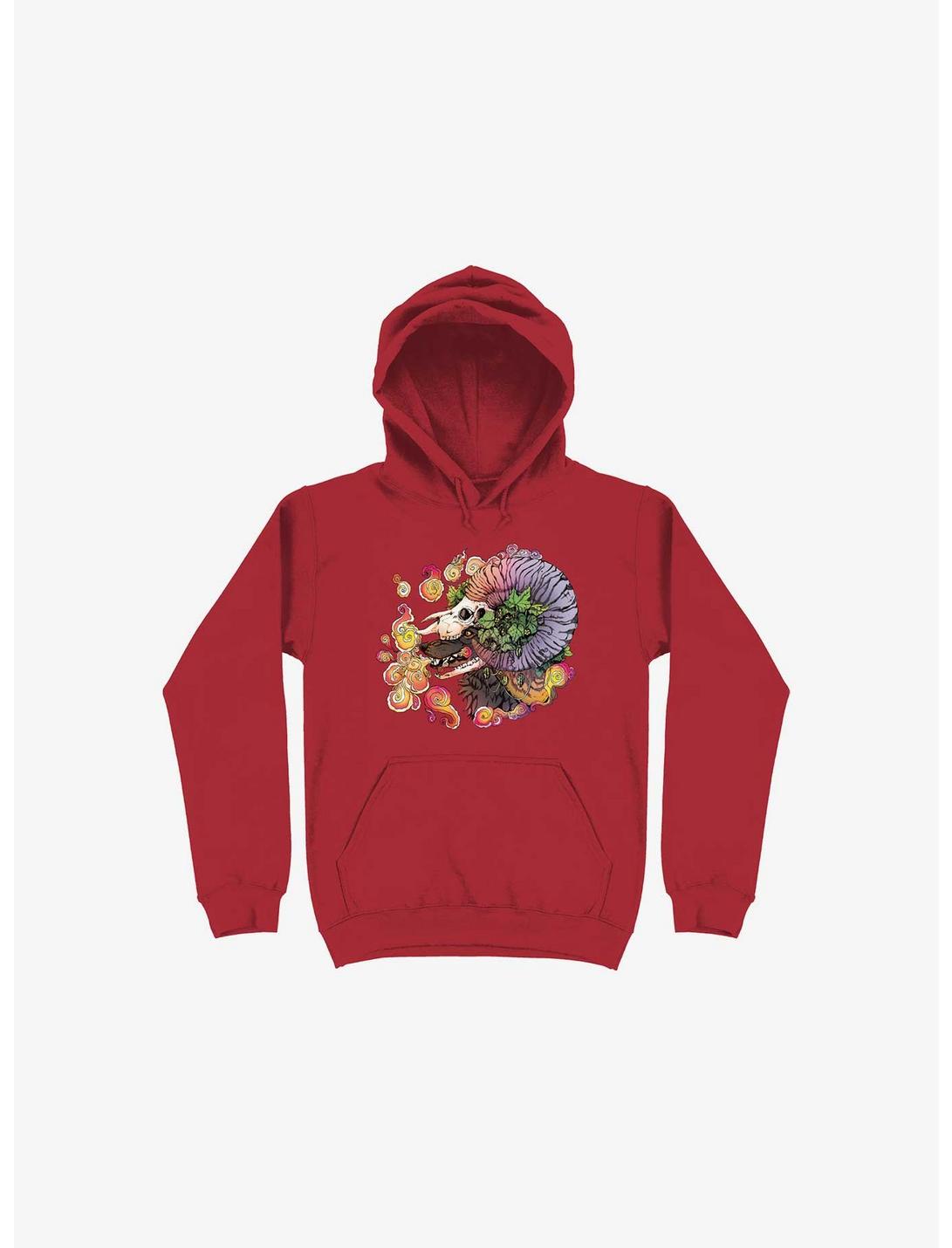 What Doesn't Kill You Becomes Your Armor Wolf And Sheep Red Hoodie, RED, hi-res
