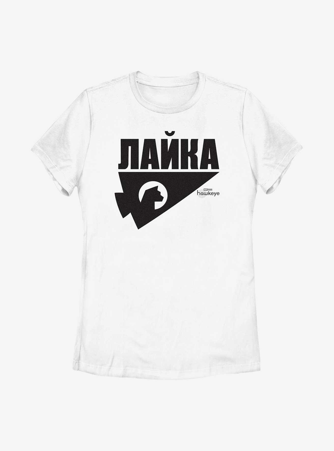 Marvel Hawkeye Russian Logo Womens T-Shirt, WHITE, hi-res