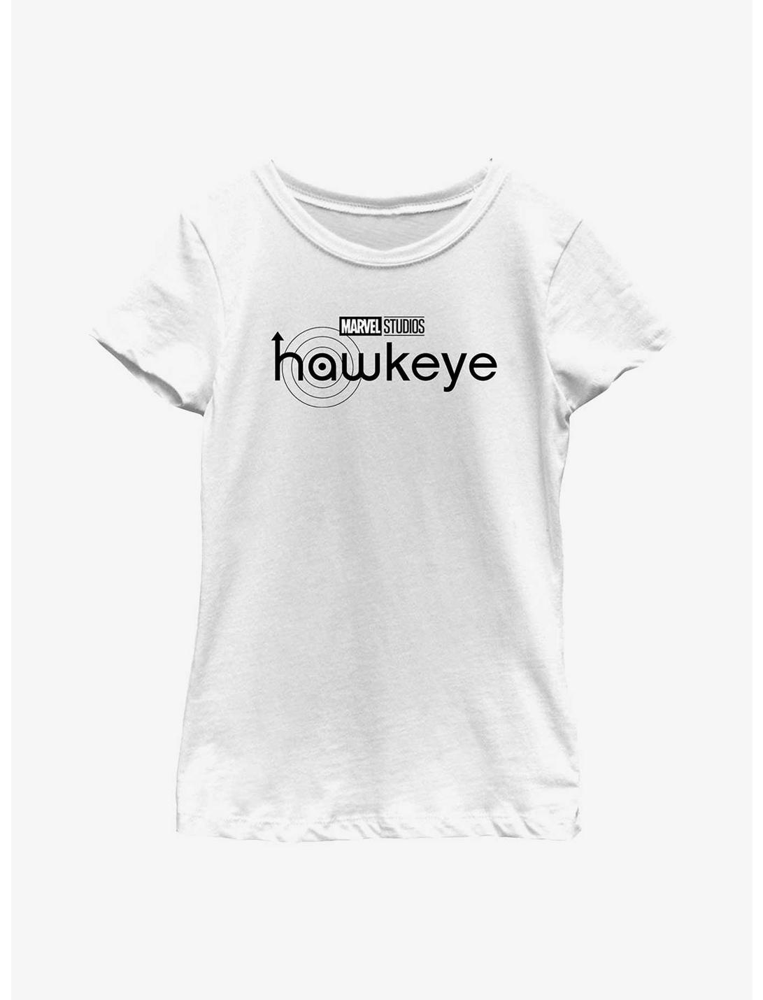 Marvel Hawkeye Black Logo Youth Girls T-Shirt, WHITE, hi-res
