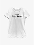 Marvel Hawkeye Black Logo Youth Girls T-Shirt, WHITE, hi-res