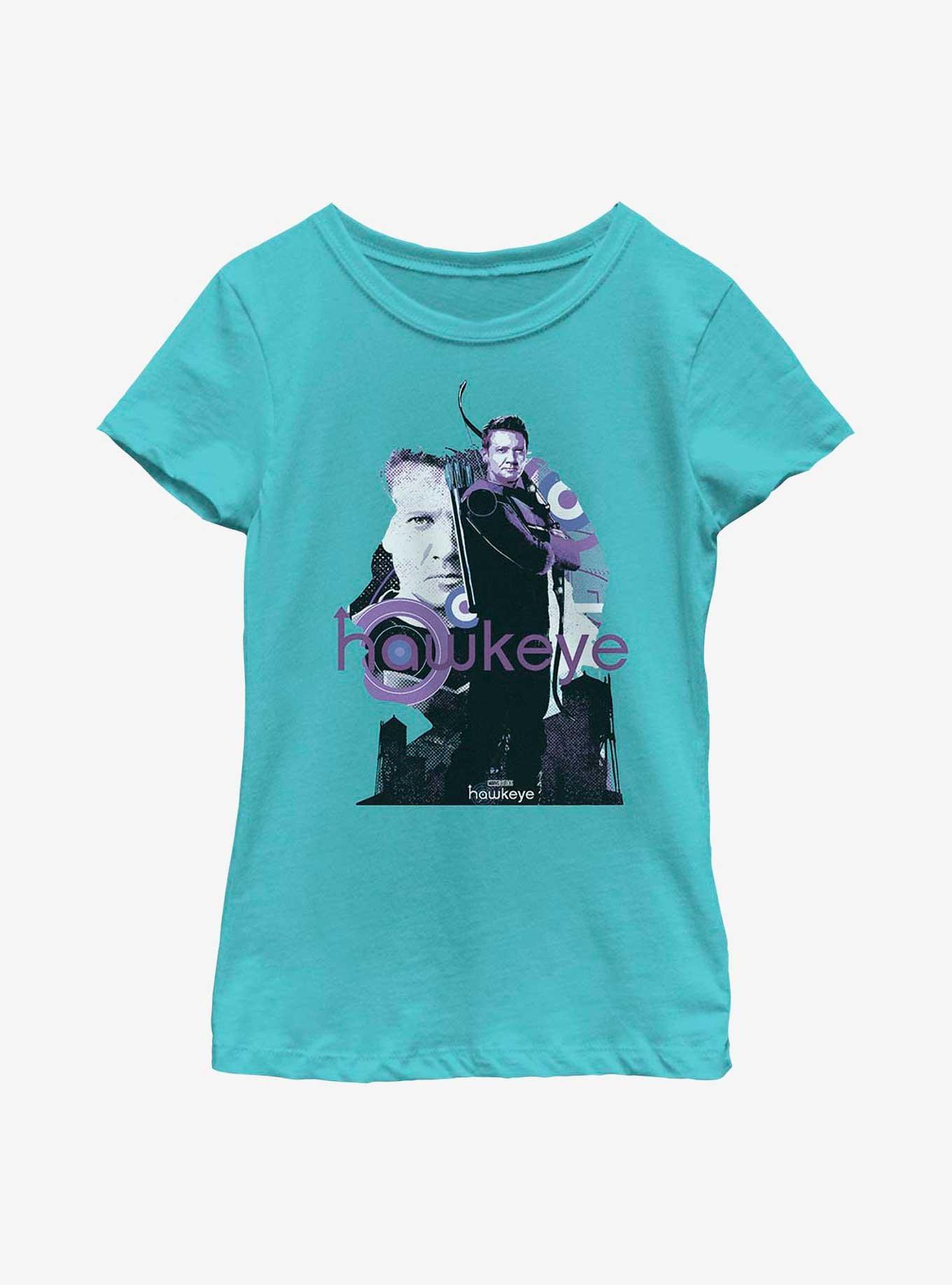Marvel Hawkeye Bow On It Youth Girls T-Shirt, TAHI BLUE, hi-res