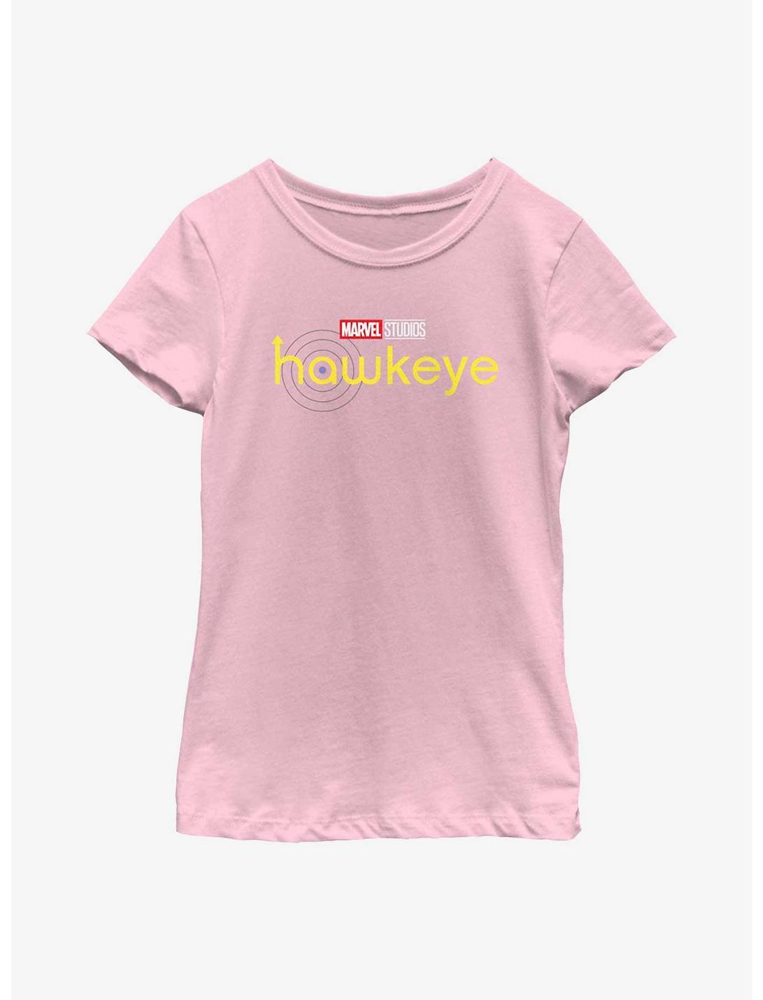 Marvel Hawkeye Logo Yellow Youth Girls T-Shirt, PINK, hi-res