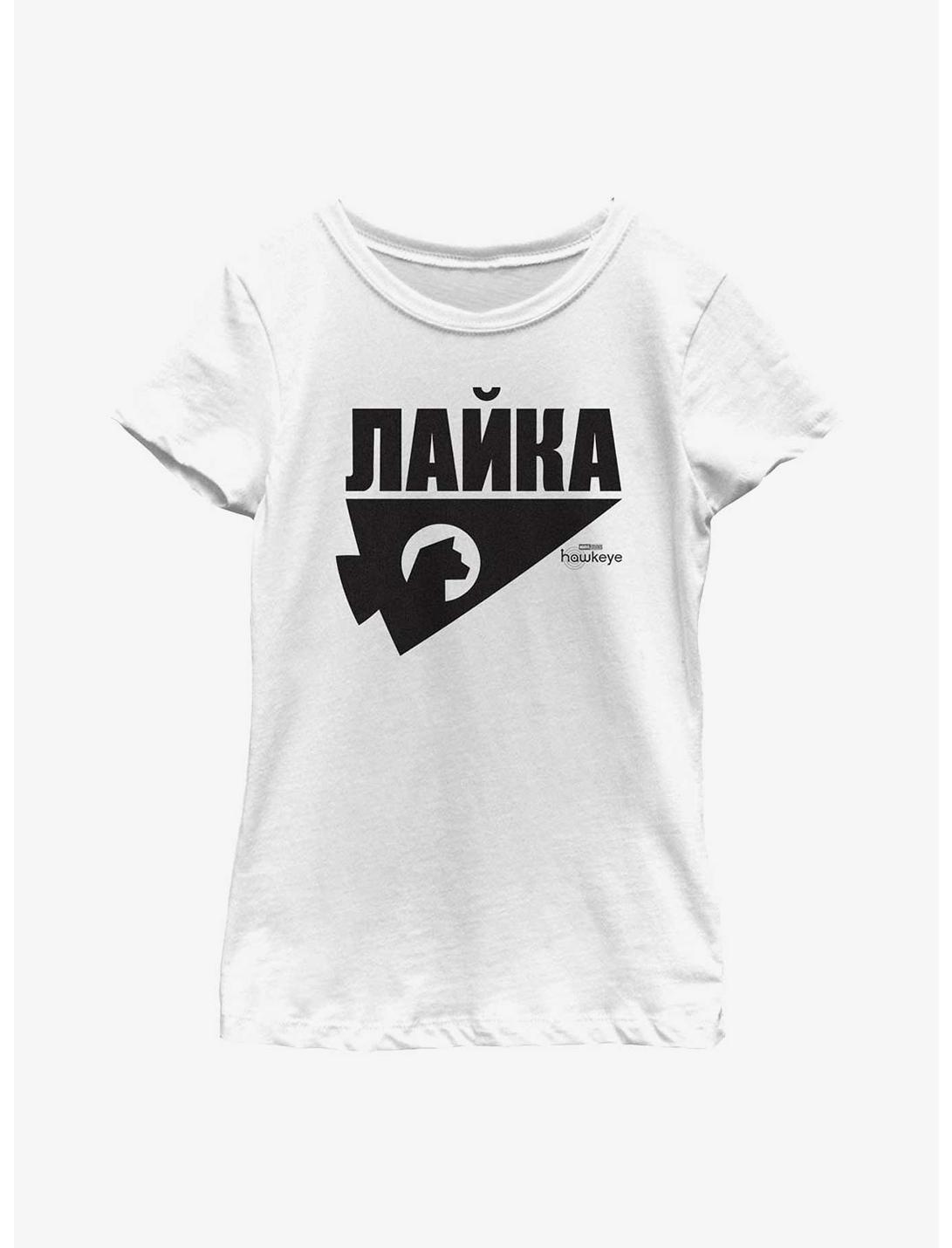Marvel Hawkeye Russian Logo Youth Girls T-Shirt, WHITE, hi-res