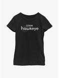 Marvel Hawkeye White Logo Youth Girls T-Shirt, BLACK, hi-res