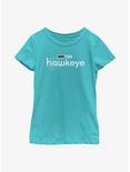Marvel Hawkeye White Logo Youth Girls T-Shirt, TAHI BLUE, hi-res