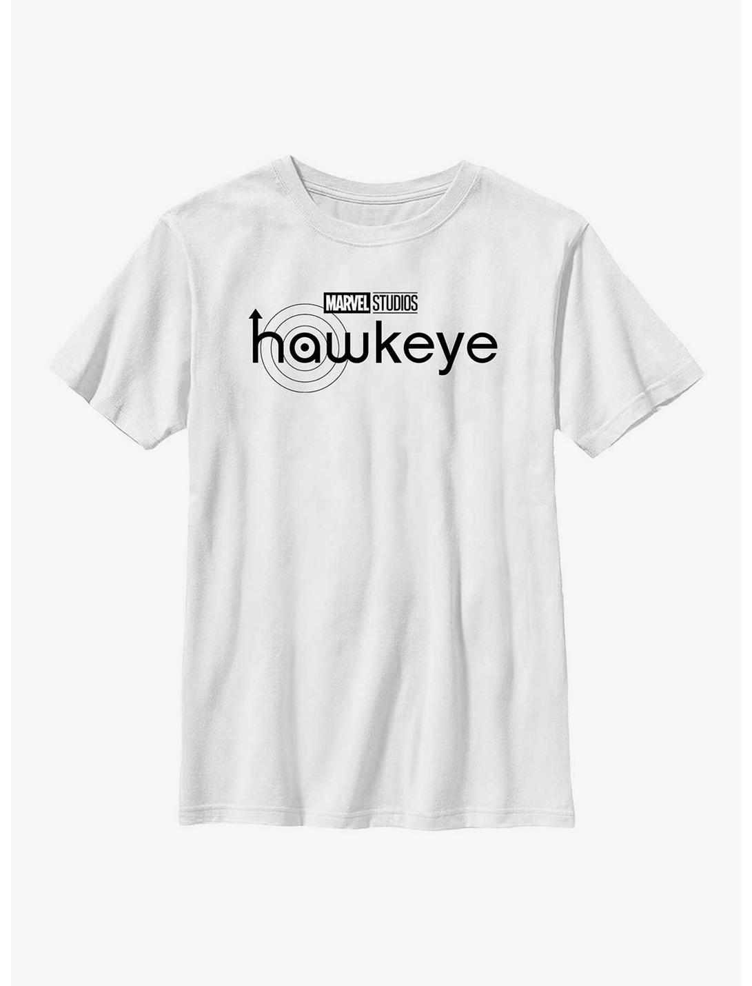 Marvel Hawkeye Black Logo Youth T-Shirt, WHITE, hi-res