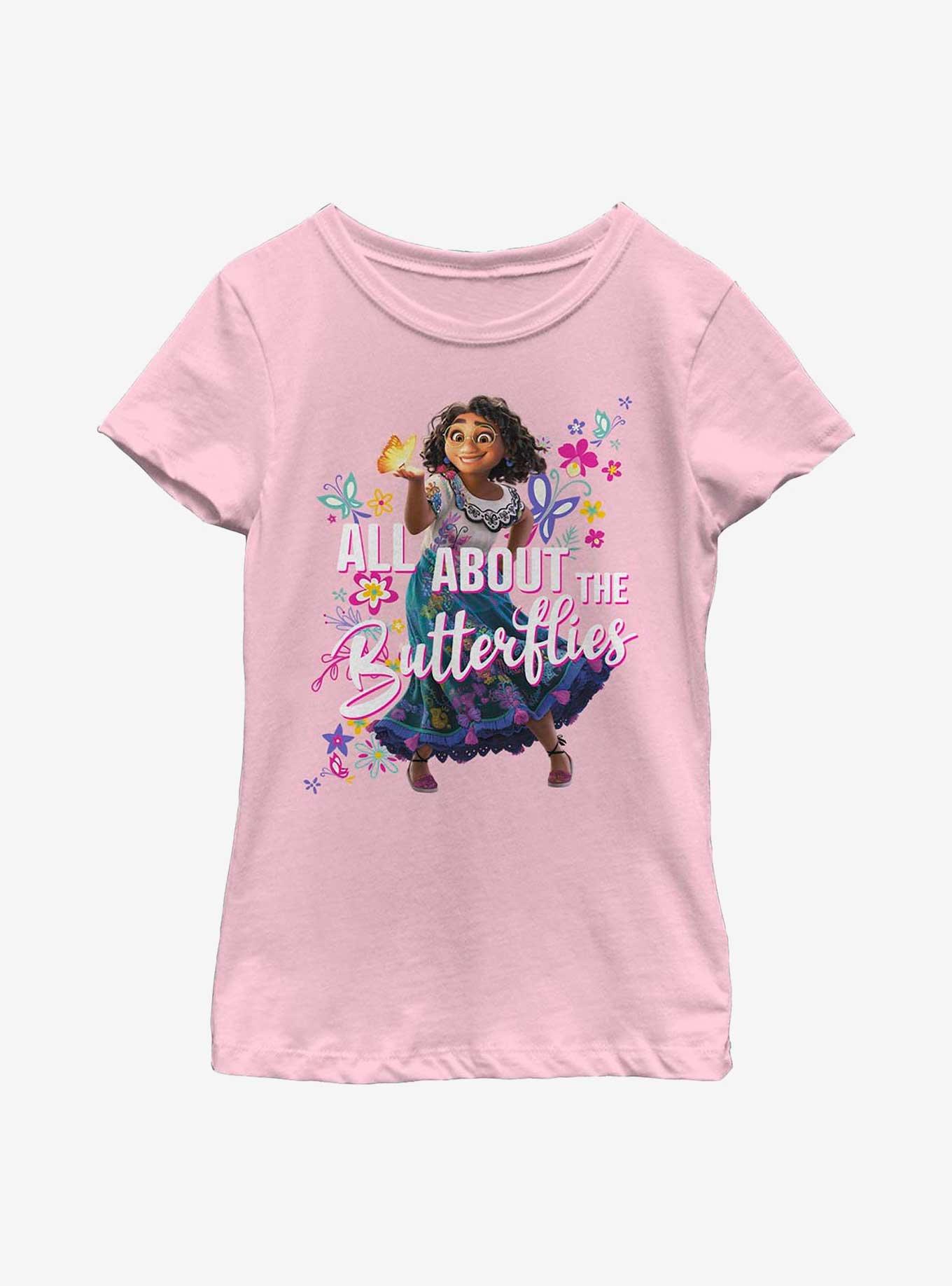 Disney Encanto All Butterflies Youth Girls T-Shirt, PINK, hi-res
