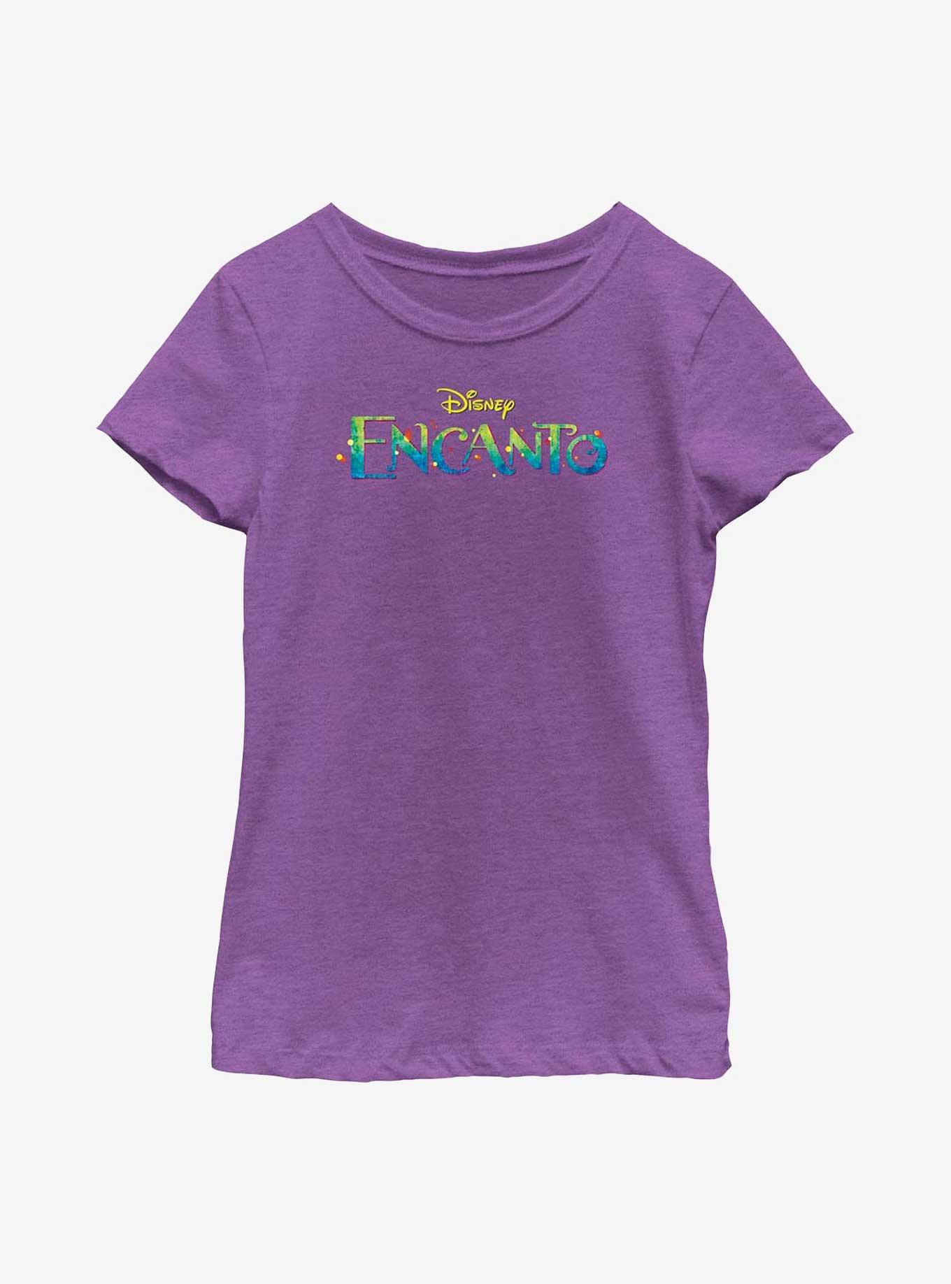Disney Encanto Color Logo Youth Girls T-Shirt, PURPLE BERRY, hi-res