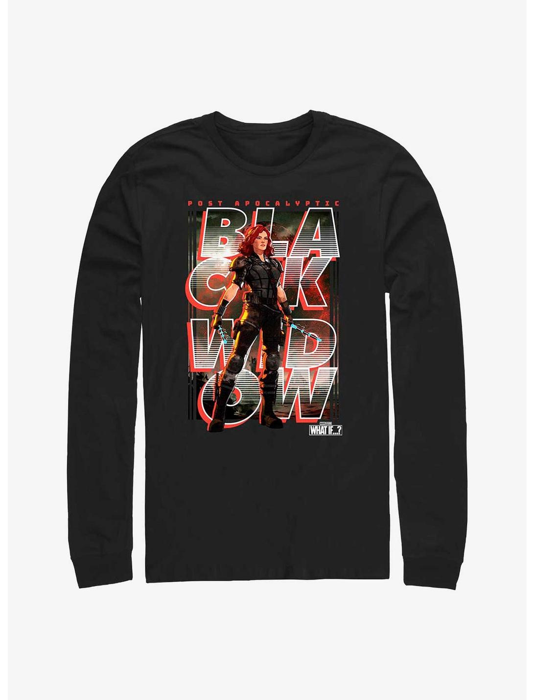 Marvel What If?? Black Widow Post Apocalyptic Key Art Long-Sleeve T-Shirt, BLACK, hi-res