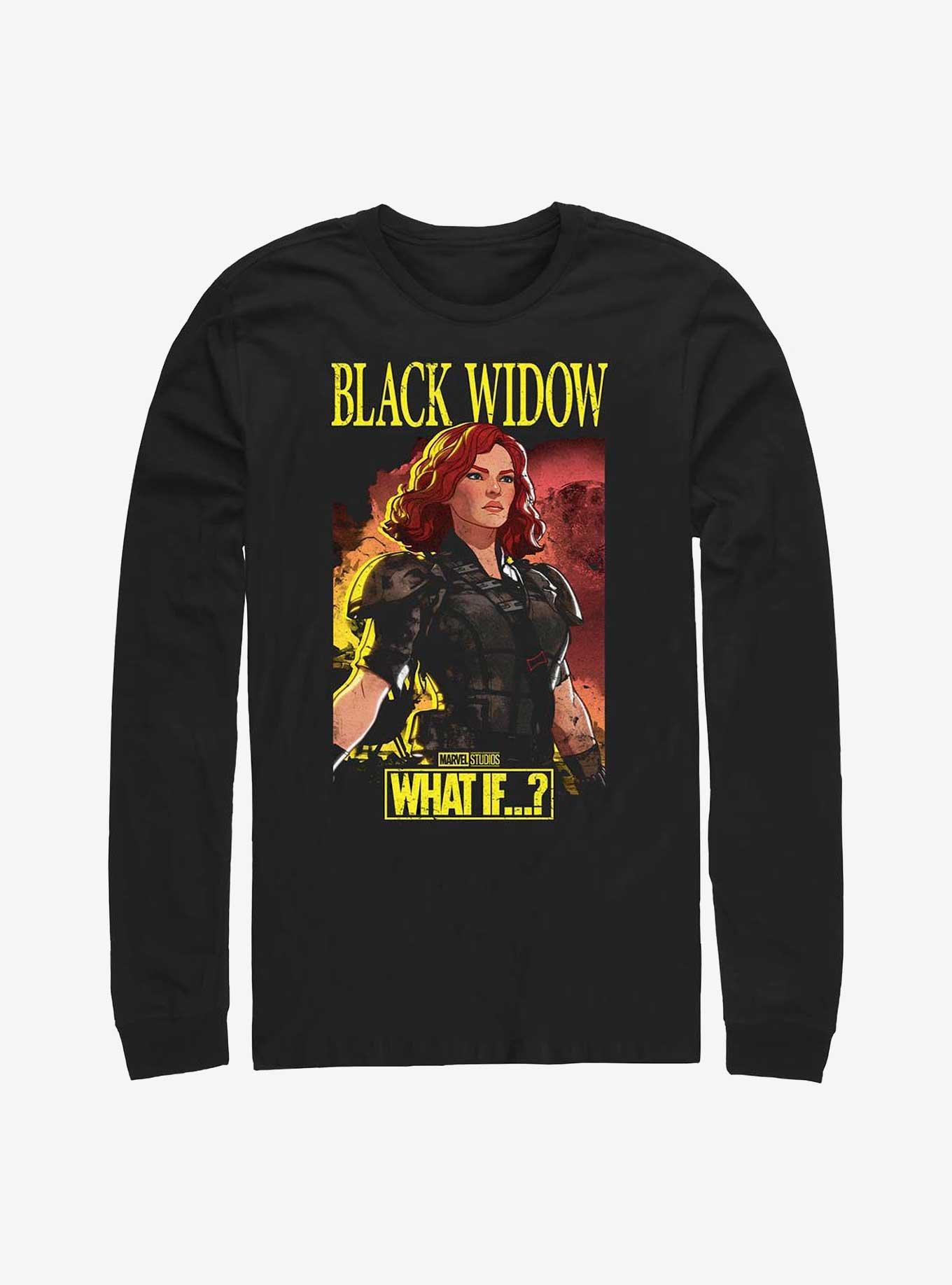 Marvel What If?? Black Widow Apocalyptic Suit Long-Sleeve T-Shirt, BLACK, hi-res