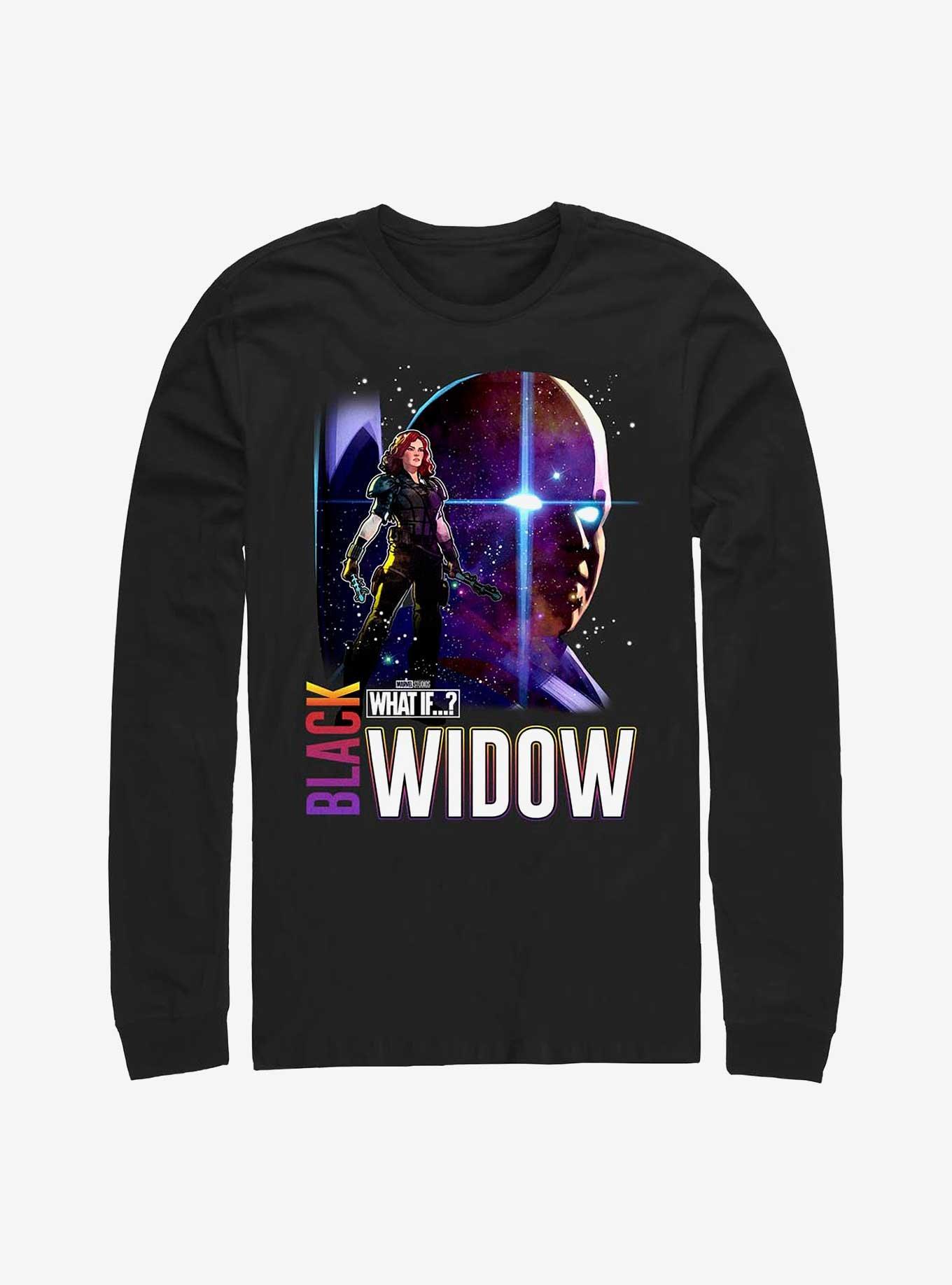 Marvel What If?? Post Apocalyptic Black Widow & The Watcher Long-Sleeve T-Shirt, BLACK, hi-res