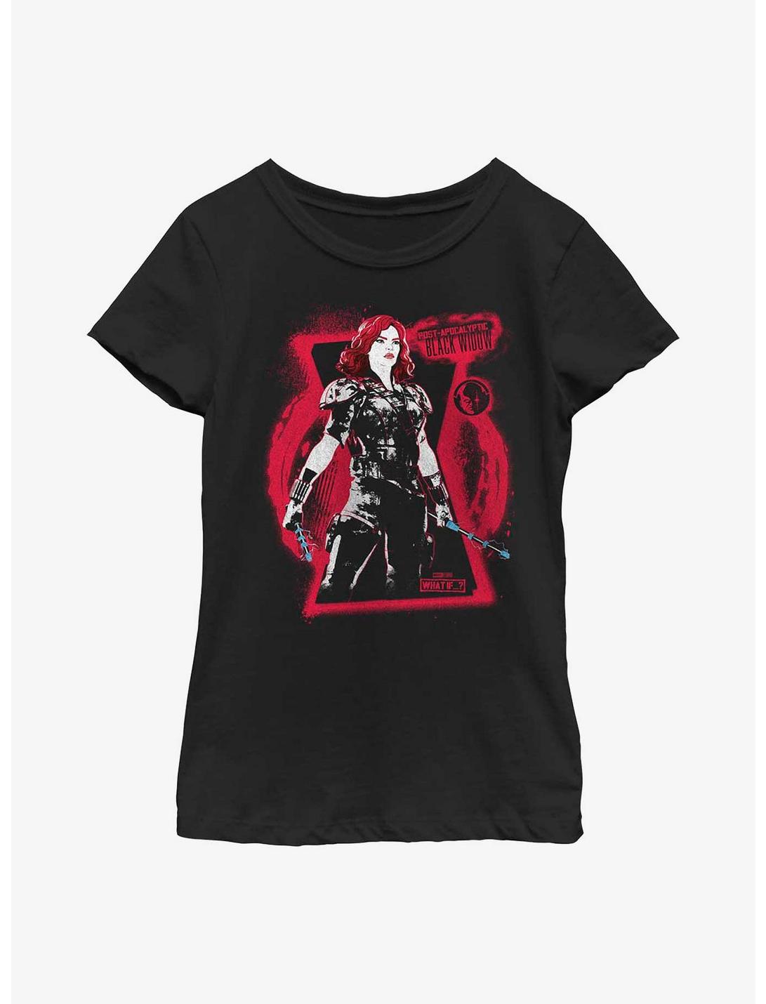 Marvel What If?? Black Widow Post Apocalypse Ready Youth Girls T-Shirt, BLACK, hi-res