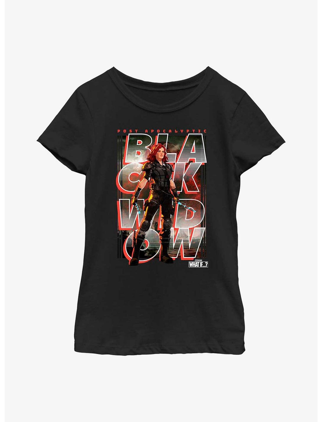 Marvel What If?? Black Widow Post Apocalyptic Key Art Youth Girls T-Shirt, BLACK, hi-res
