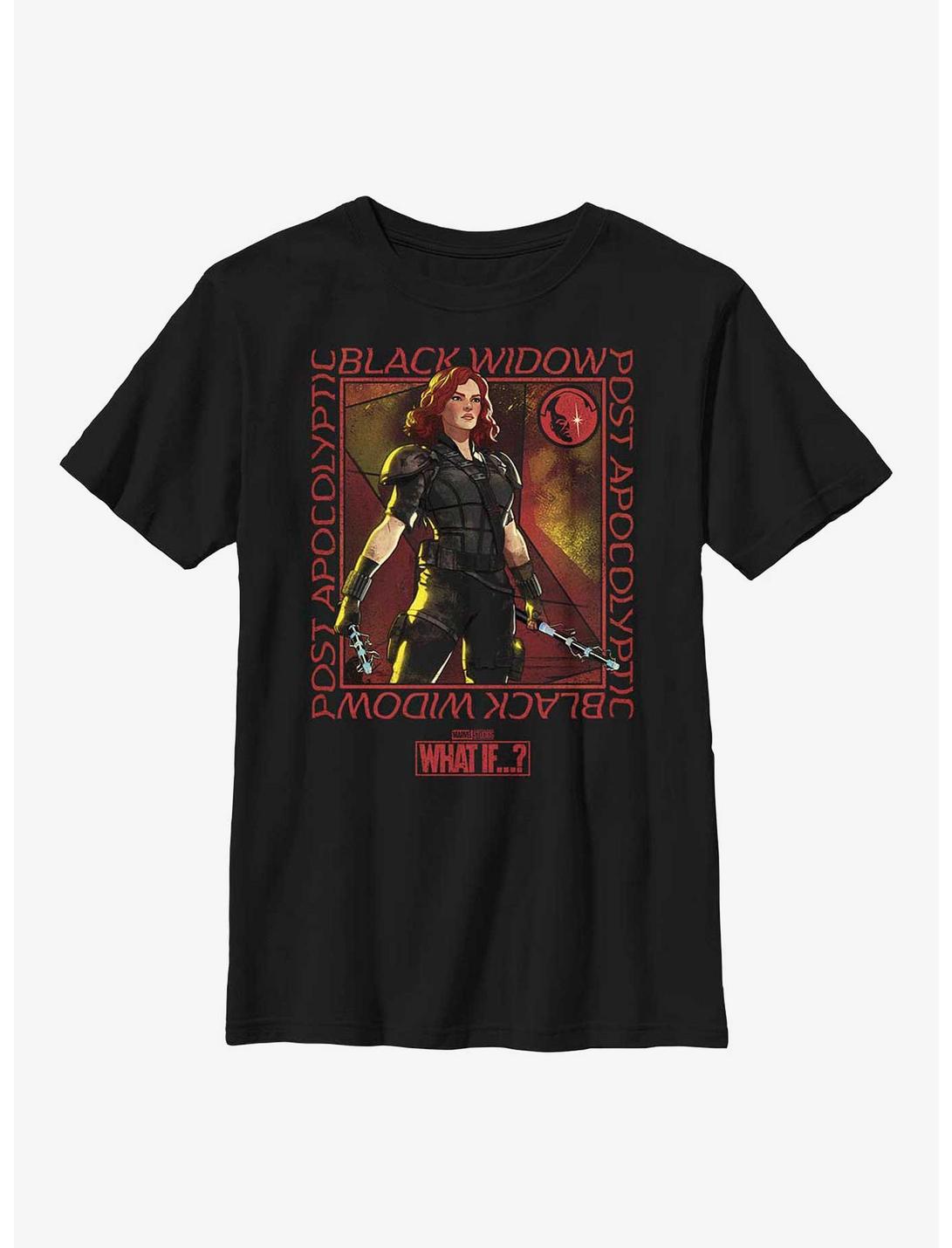 Marvel What If?? Post Apocalyptic Black Widow Youth T-Shirt, BLACK, hi-res