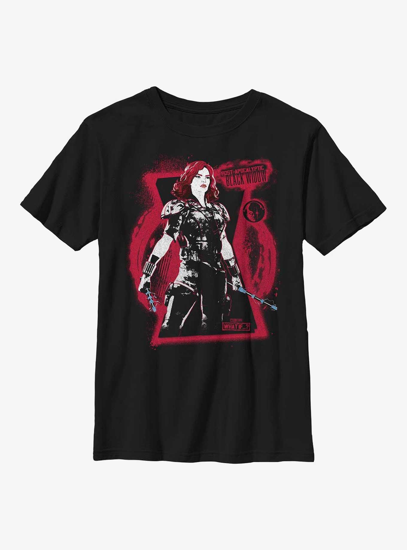 Marvel What If?? Black Widow Post Apocalypse Ready Youth T-Shirt, BLACK, hi-res