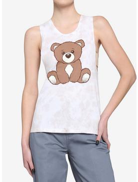 Teddy Bear Tie-Dye Girls Muscle Tank Top, , hi-res