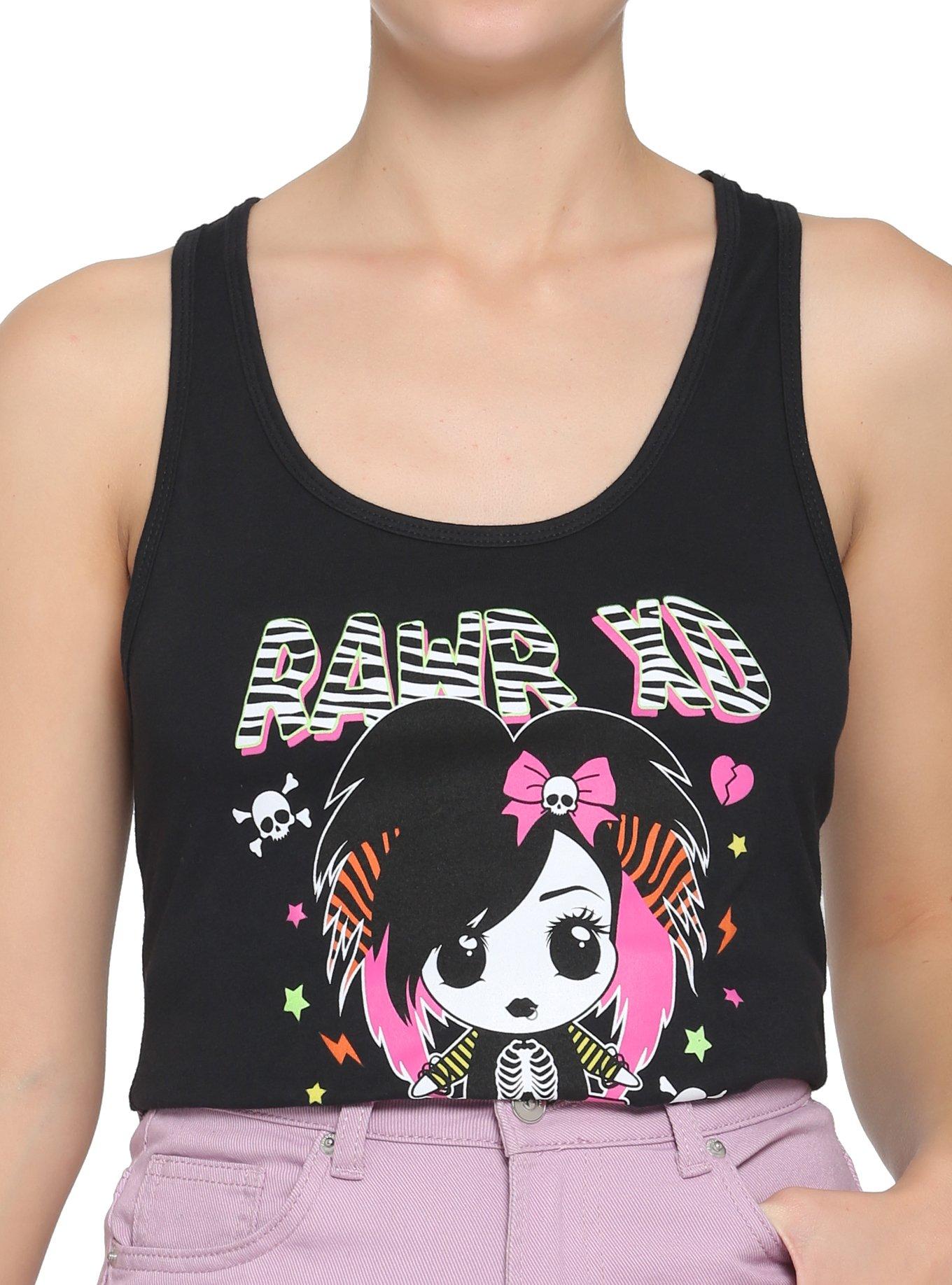 Scene Girl Rawr XD Girls Tank Top