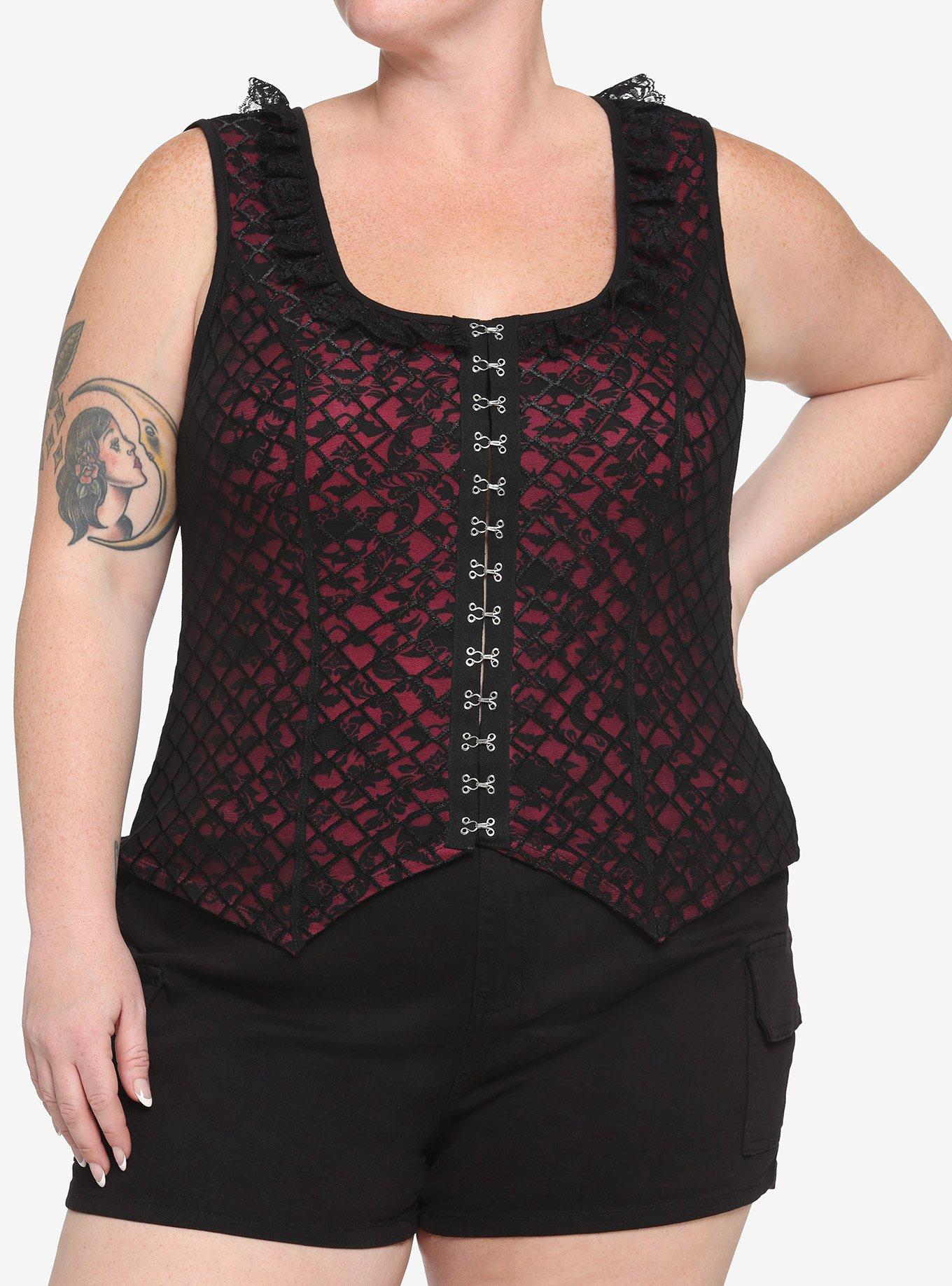 Monster High Draculaura Girls Tank Top Plus Size, BLACK, hi-res