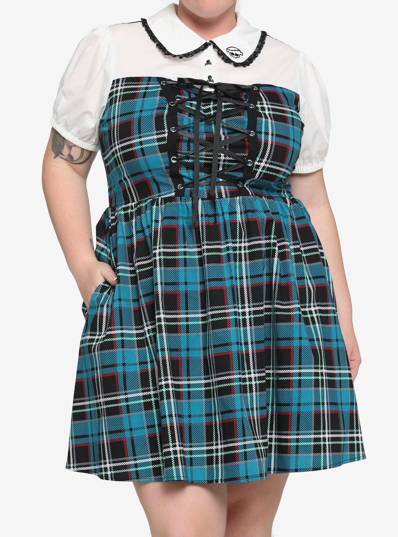 Monster High Frankie Stein Cosplay Dress Plus Size, MULTI, hi-res