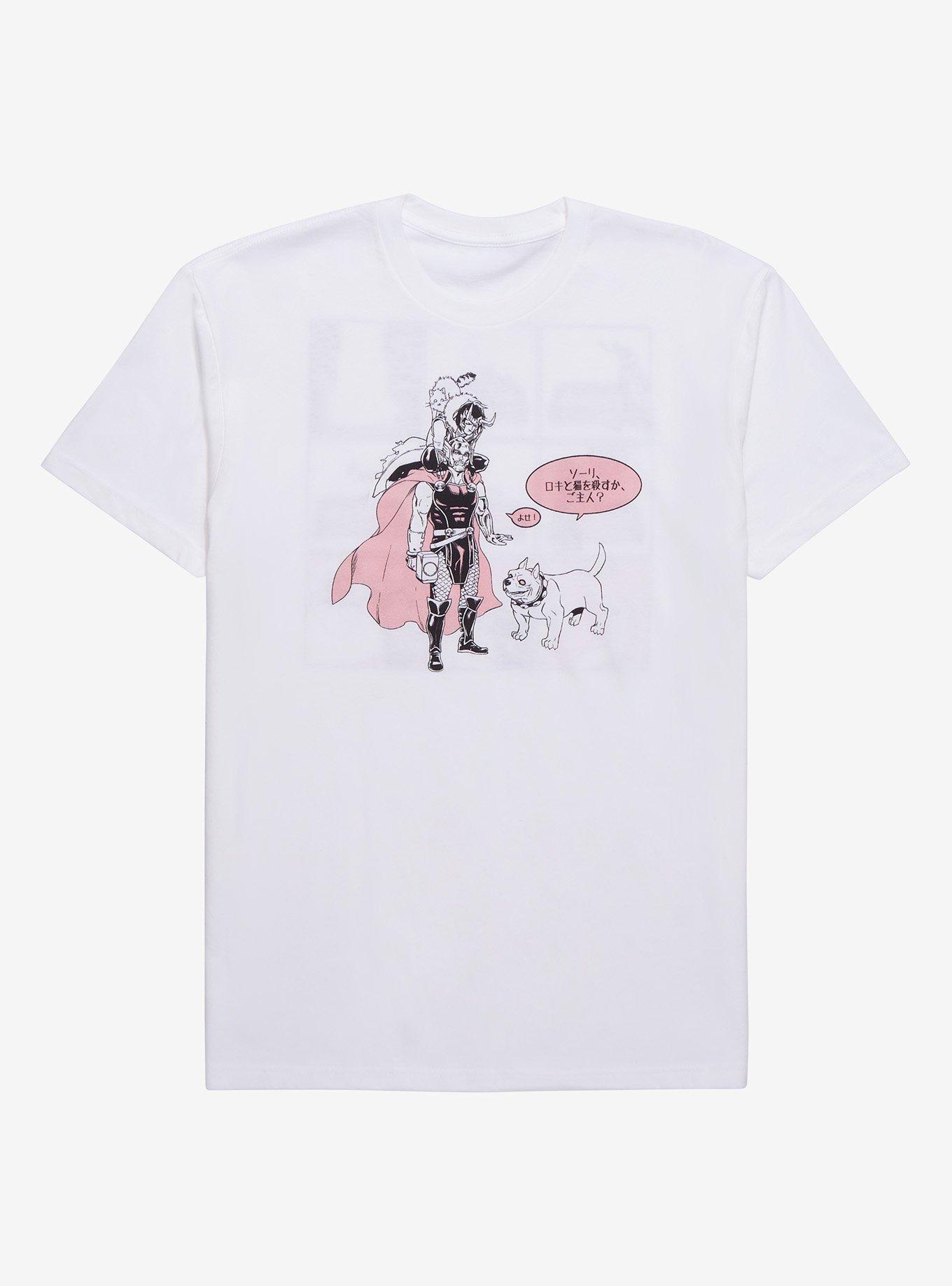 Marvel Thor & Loki Cat Manga T-Shirt, MULTI, hi-res