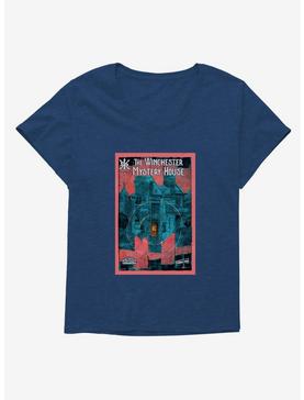 Winchester Mystery House Mansion Girls T-Shirt Plus Size, NAVY  ATHLETIC HEATHER, hi-res
