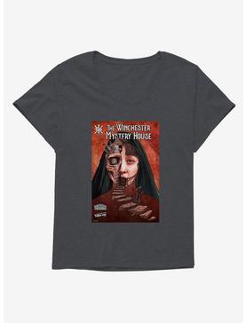 Winchester Mystery House Split House Girls T-Shirt Plus Size, CHARCOAL HEATHER, hi-res