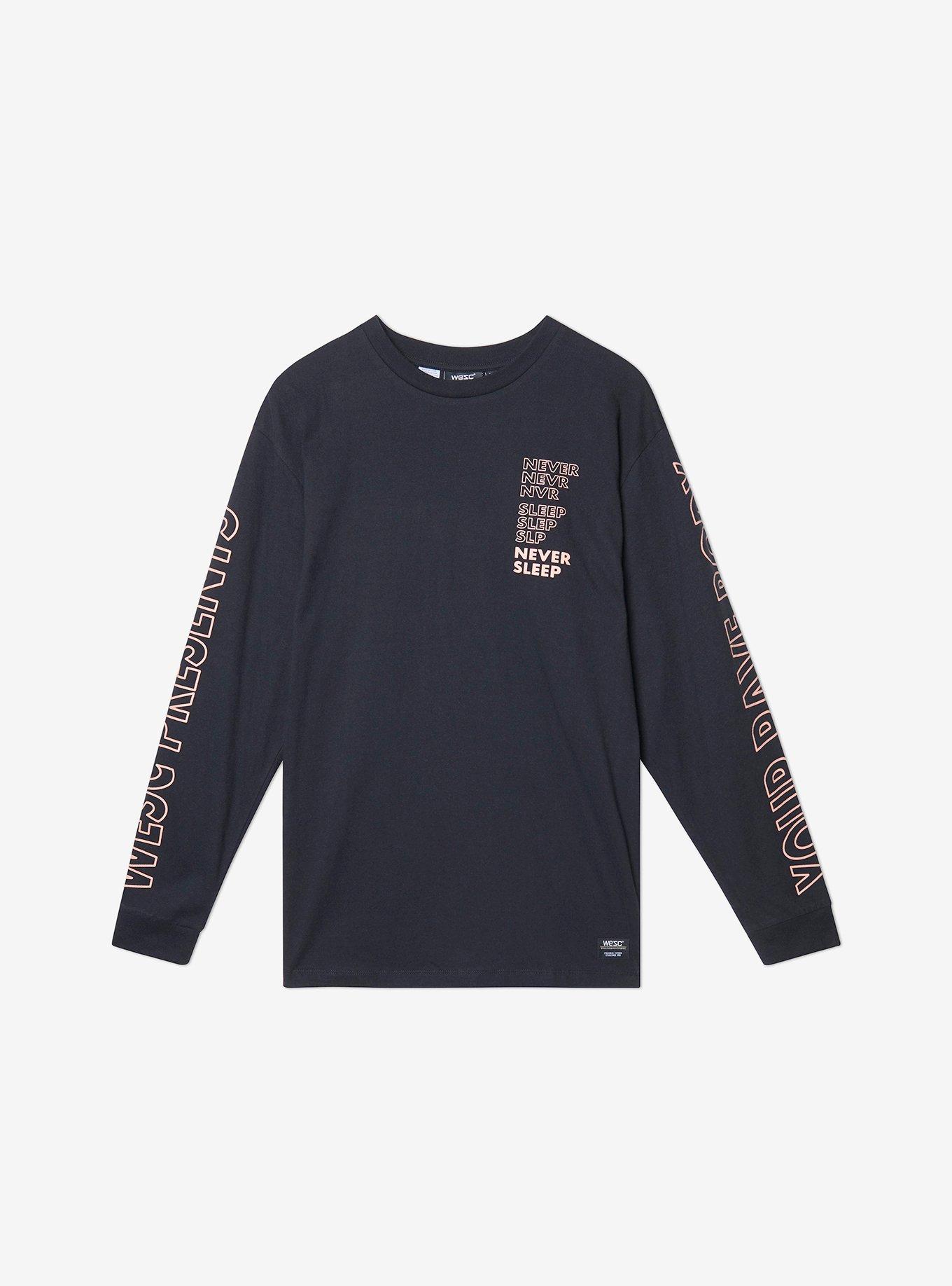 WESC Kendrick Never Sleep Long-Sleeve T-Shirt, BLACK, hi-res