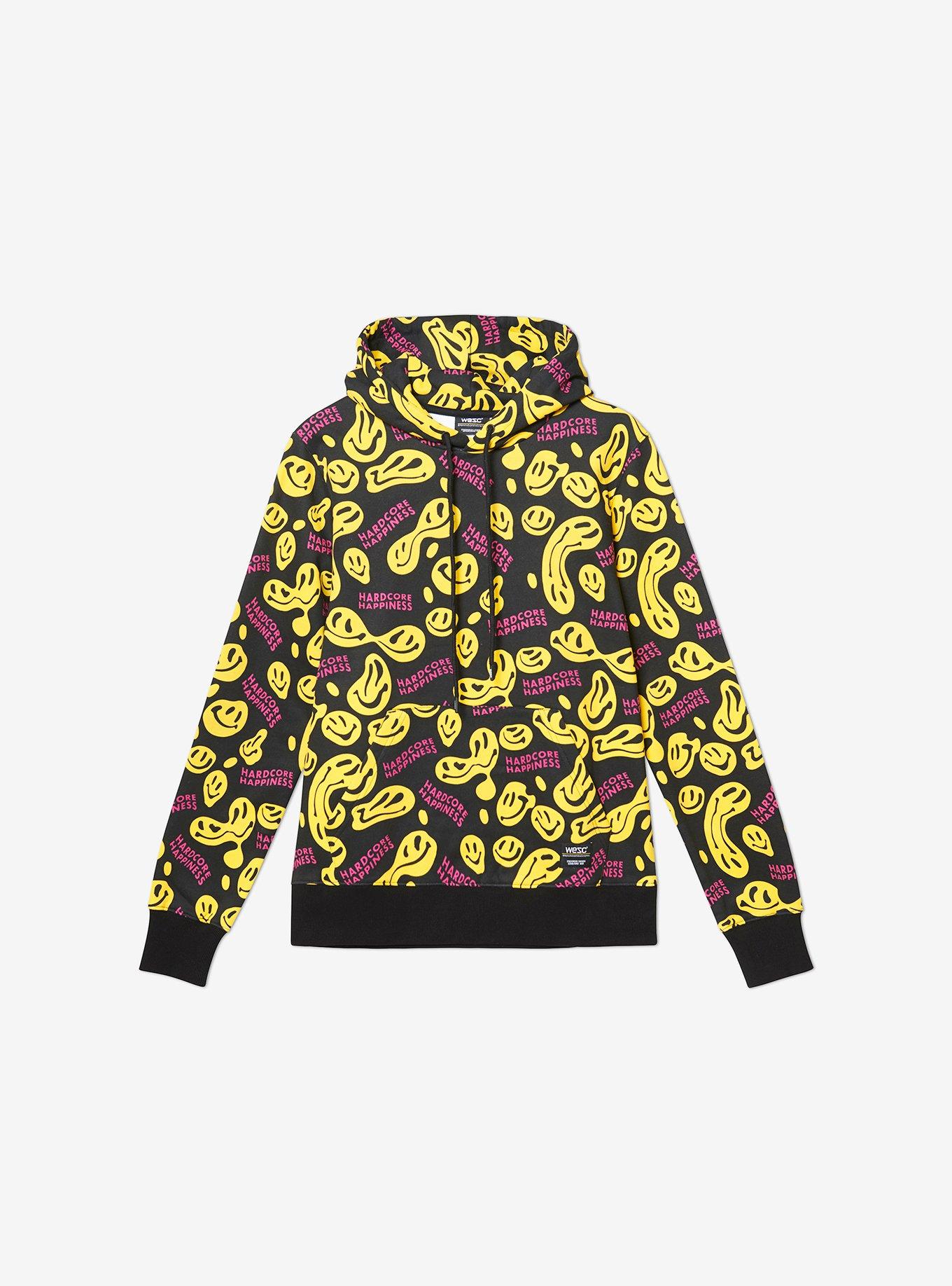 WESC Mike Hardcore Happiness Toss Print Hoodie, BLACK, hi-res