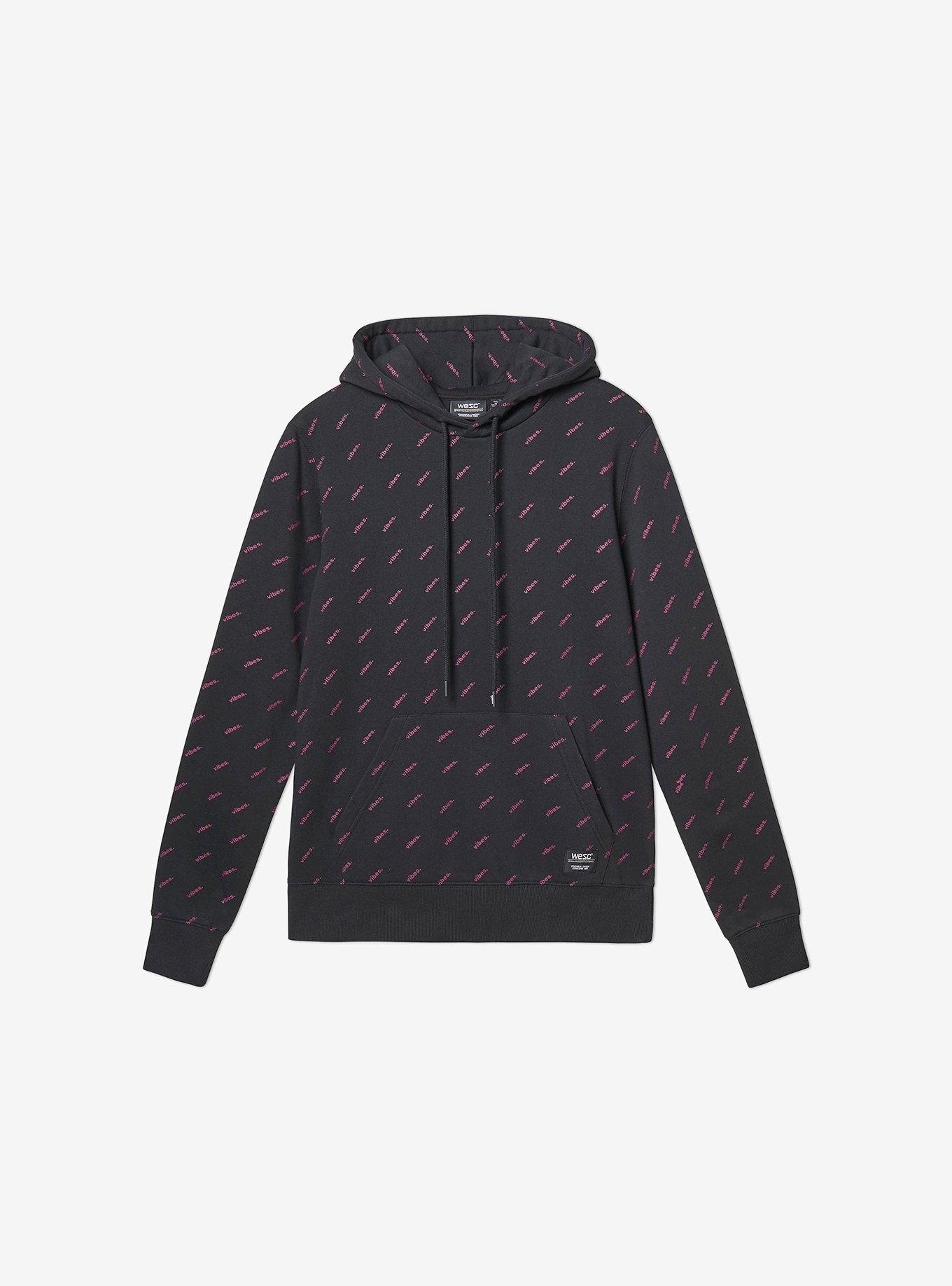WESC Mike Vibes Toss Print Hoodie, BLACK, hi-res