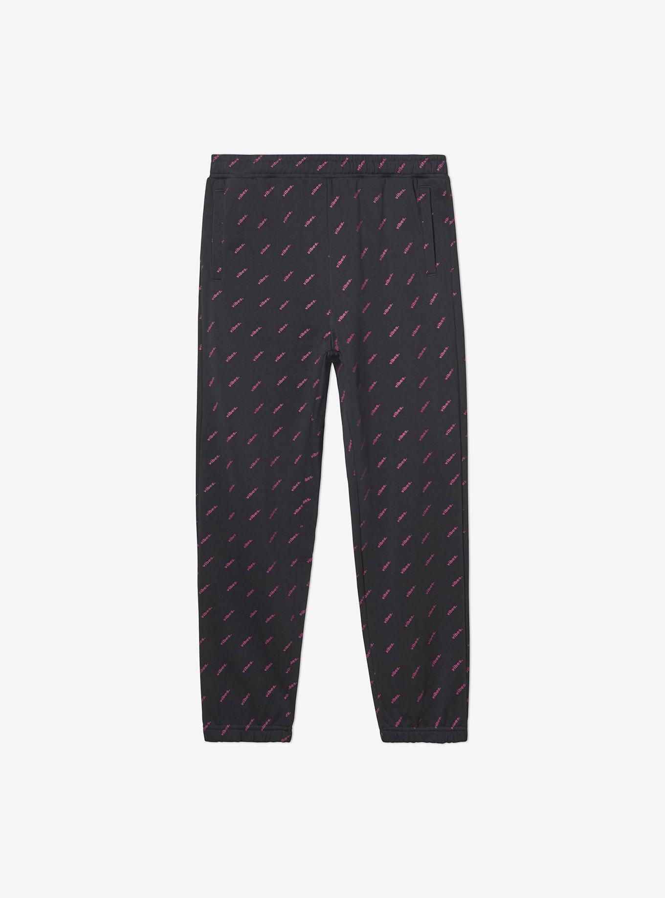 WESC Vibes Toss Print Jogger, BLACK, hi-res