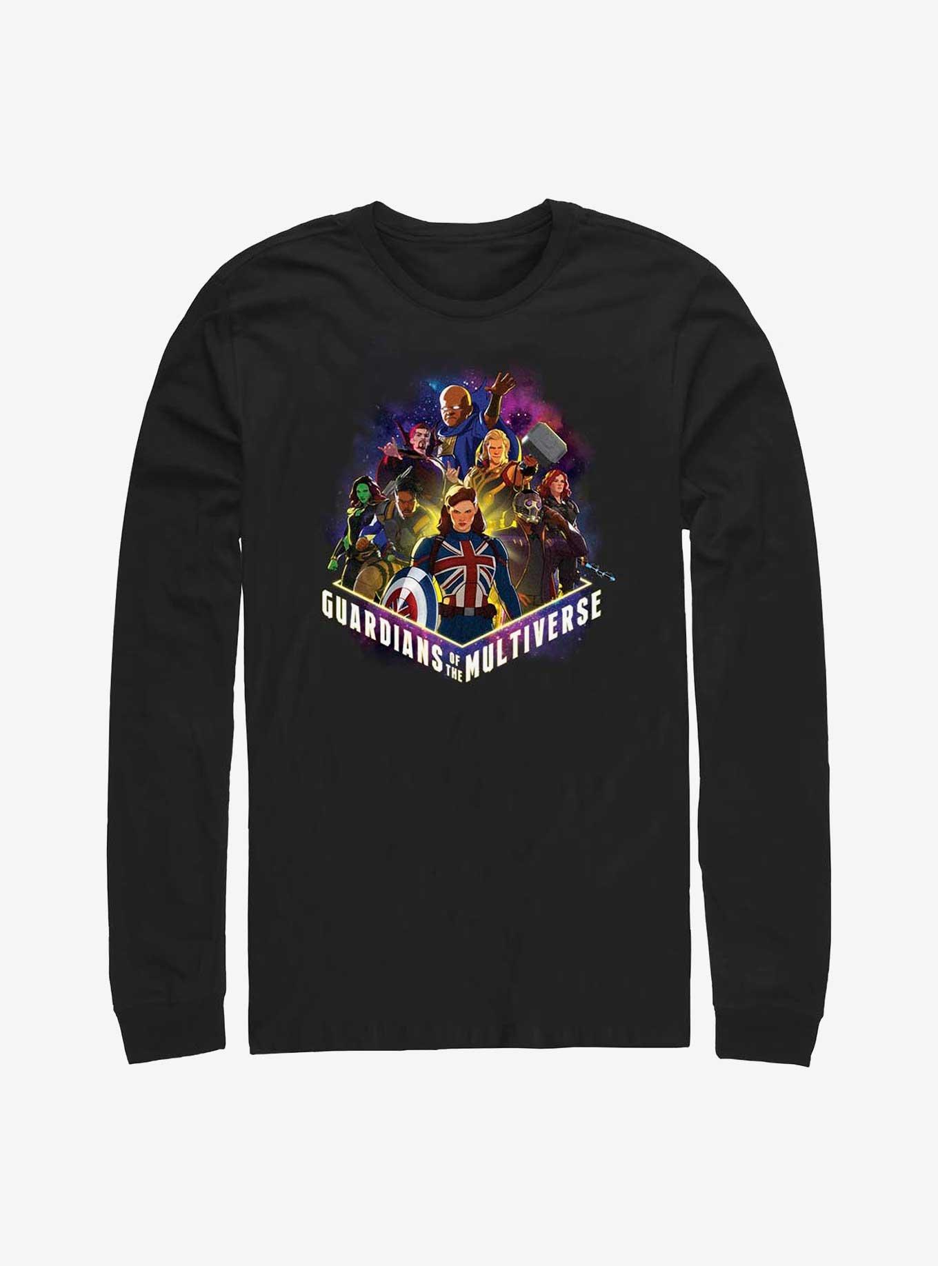 What If...? Guardians Of The Multiverse Poster Long-Sleeve T-Shirt, BLACK, hi-res