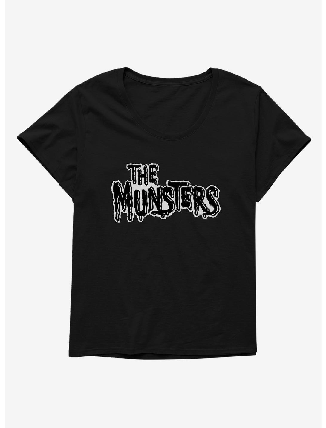 The Munsters Black & White Title Womens T-Shirt Plus Size, BLACK, hi-res