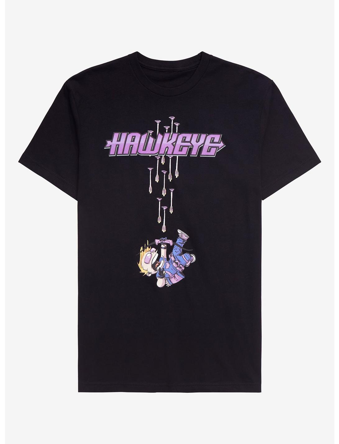 Marvel Hawkeye Chibi Arrows T-Shirt - BoxLunch Exclusive, BLACK, hi-res