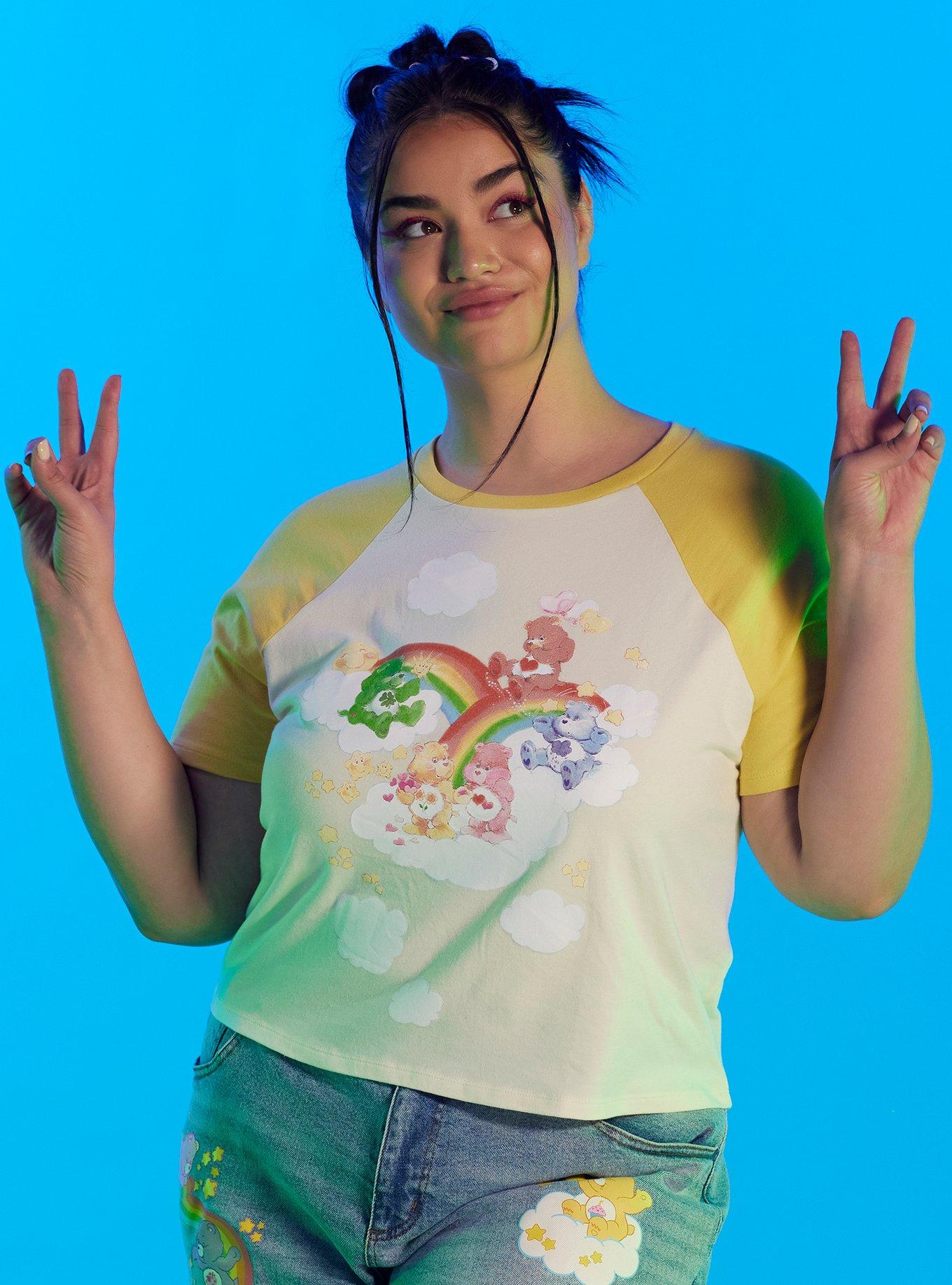 Care Bears Rainbow Girls Raglan Baby T-Shirt Plus Size, MULTI, hi-res
