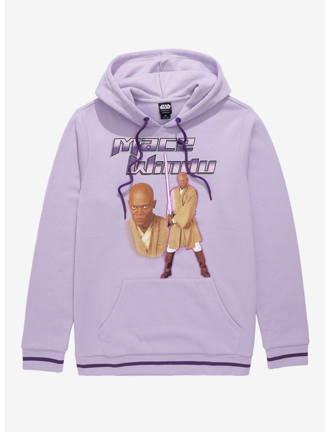 Our Universe Star Wars Mace Windu Nostalgic Portrait Hoodie - BoxLunch Exclusive, LILAC, hi-res
