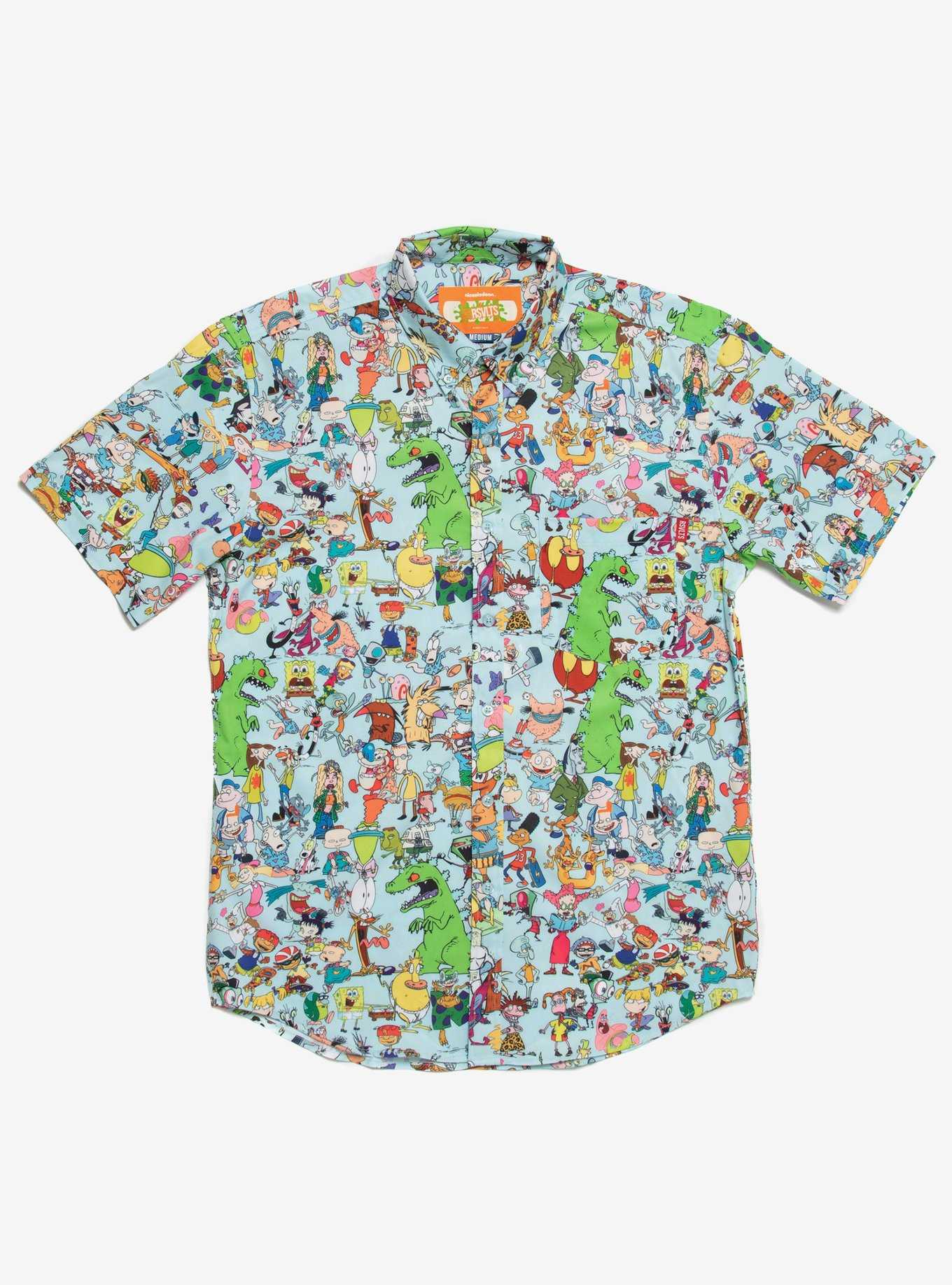 RSVLTS Nickelodeon 90s Mashup Woven Button-Up, , hi-res